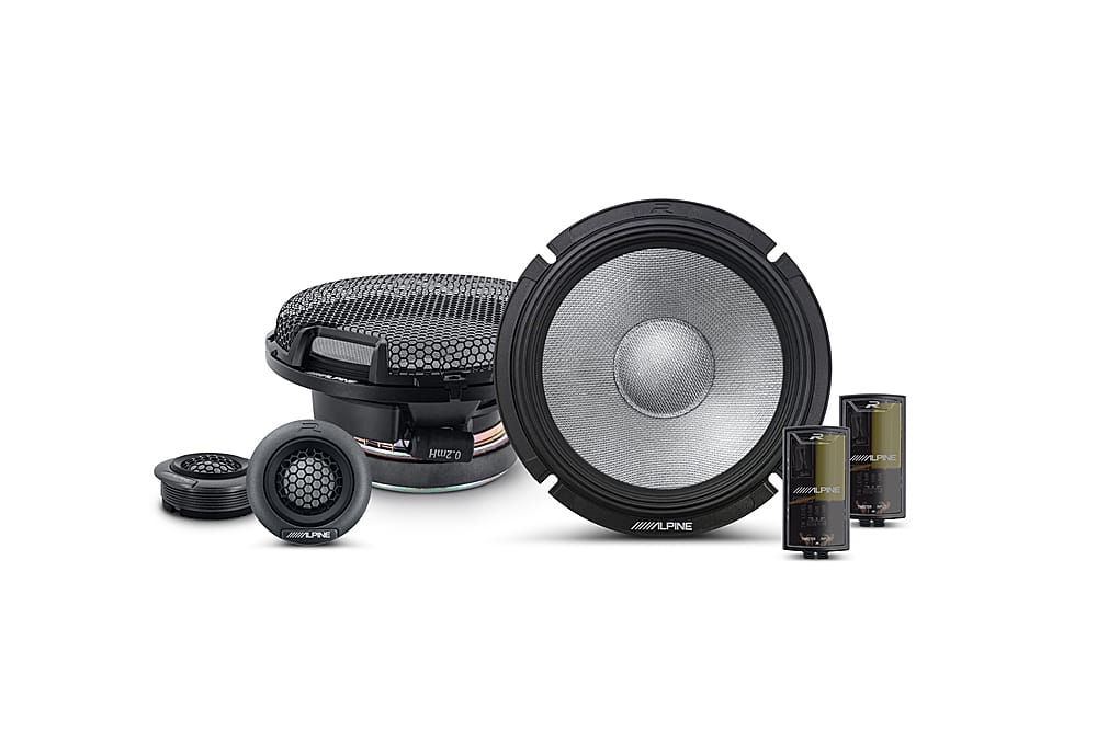 Alpine - R-Series 6.5" 2-Way Hi-Resolution Component Car Speakers with Glass Fiber Reinforced Cone (Pair) - Black product im…