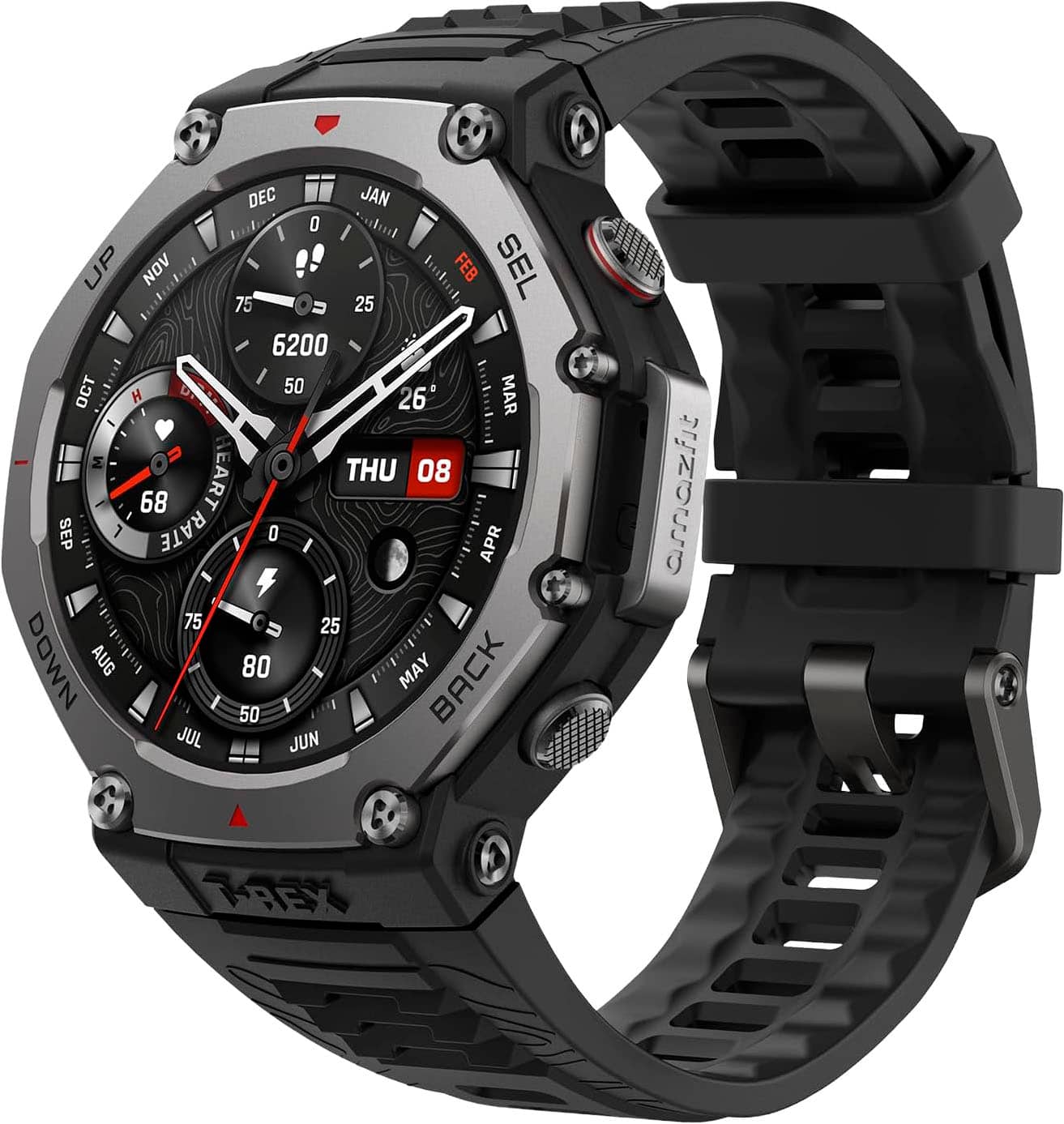 Amazfit - T-Rex 3 Smartwatch 48mm Silicone - Black - (2025) product image