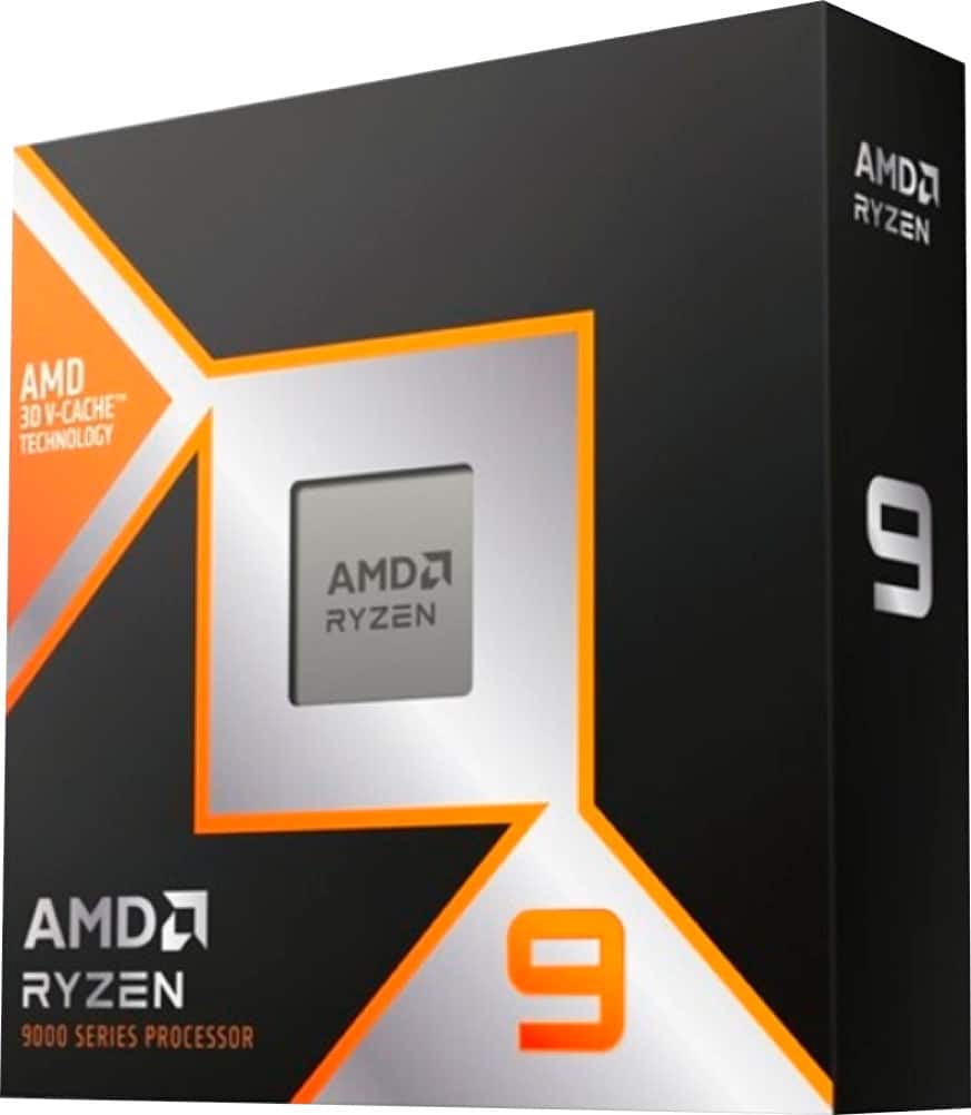 AMD - Ryzen 9 9950X3D 16-Core - 32-Thread 4.3 GHz (5.7 GHz Max Boost) Socket AM5 170W Unlocked Desktop Processor - Black pro…