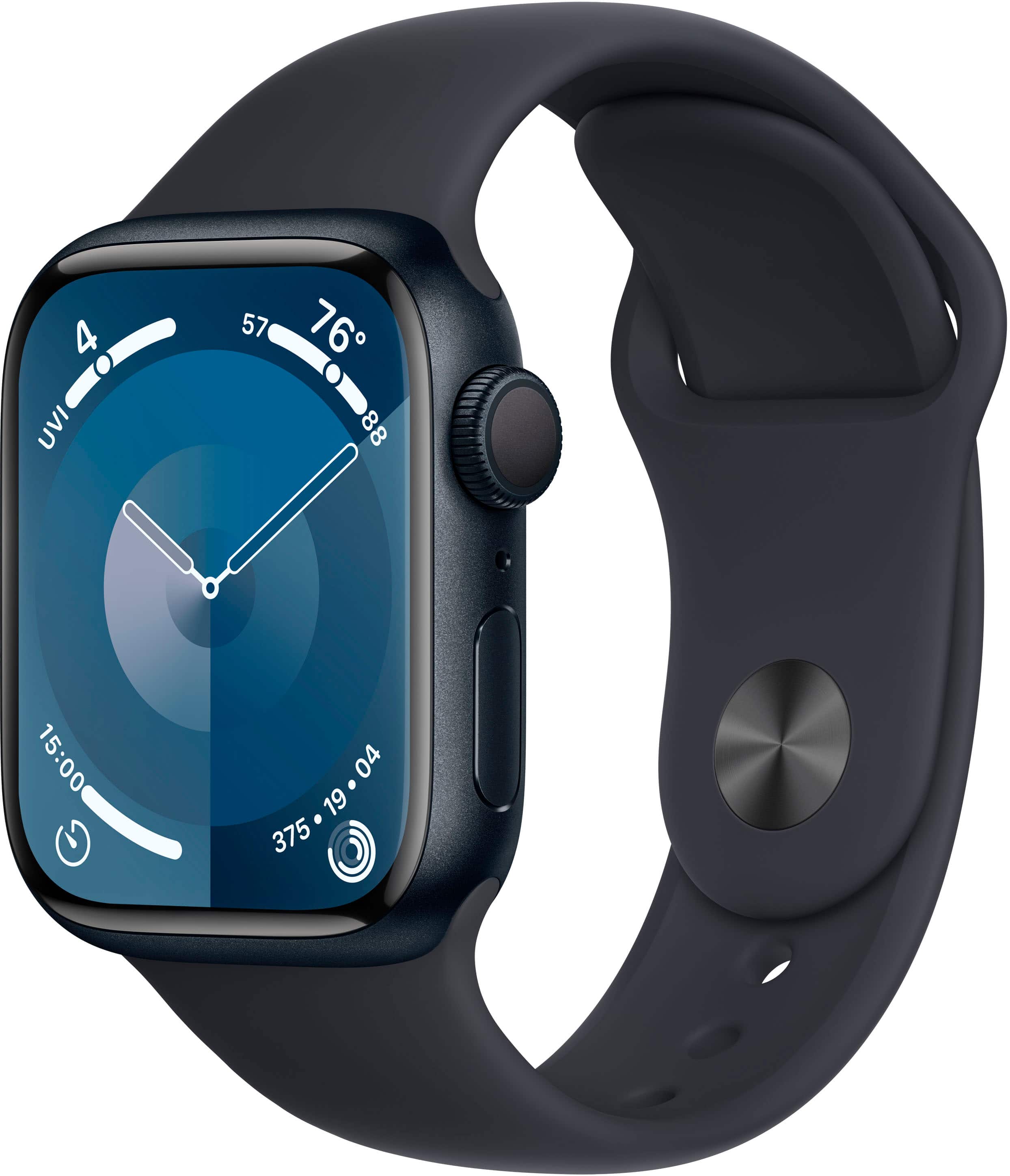 Apple Cert Refurb Watch Series 9 (GPS) 41mm Midnight Aluminum Case with Midnight Sport Band with Blood Oxygen - S/M - Midnig…