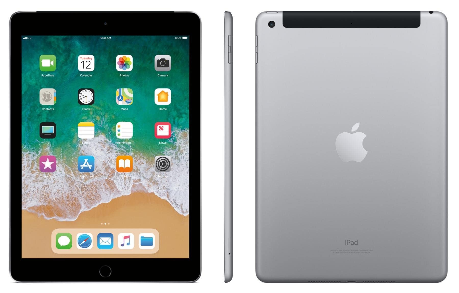 Apple - Certified Refurbished iPad (6th Generation) (2018) Wi-Fi + Cellular - 128GB (Unlocked) - Space Gray product image