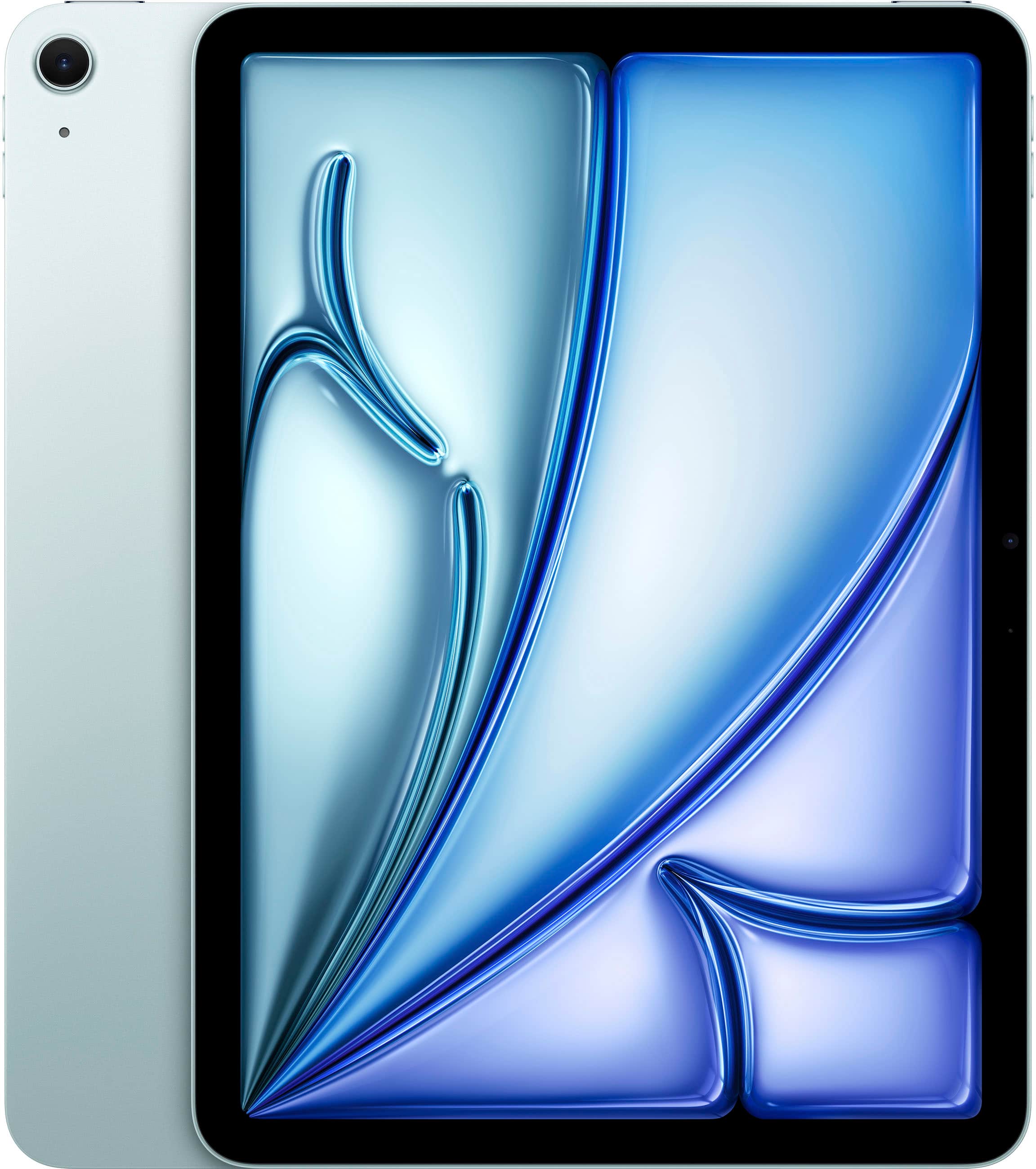 Apple - Geek Squad Certified Refurbished 11-inch iPad Air M2 chip Built for Apple Intelligence Wi-Fi 128GB - Blue product im…