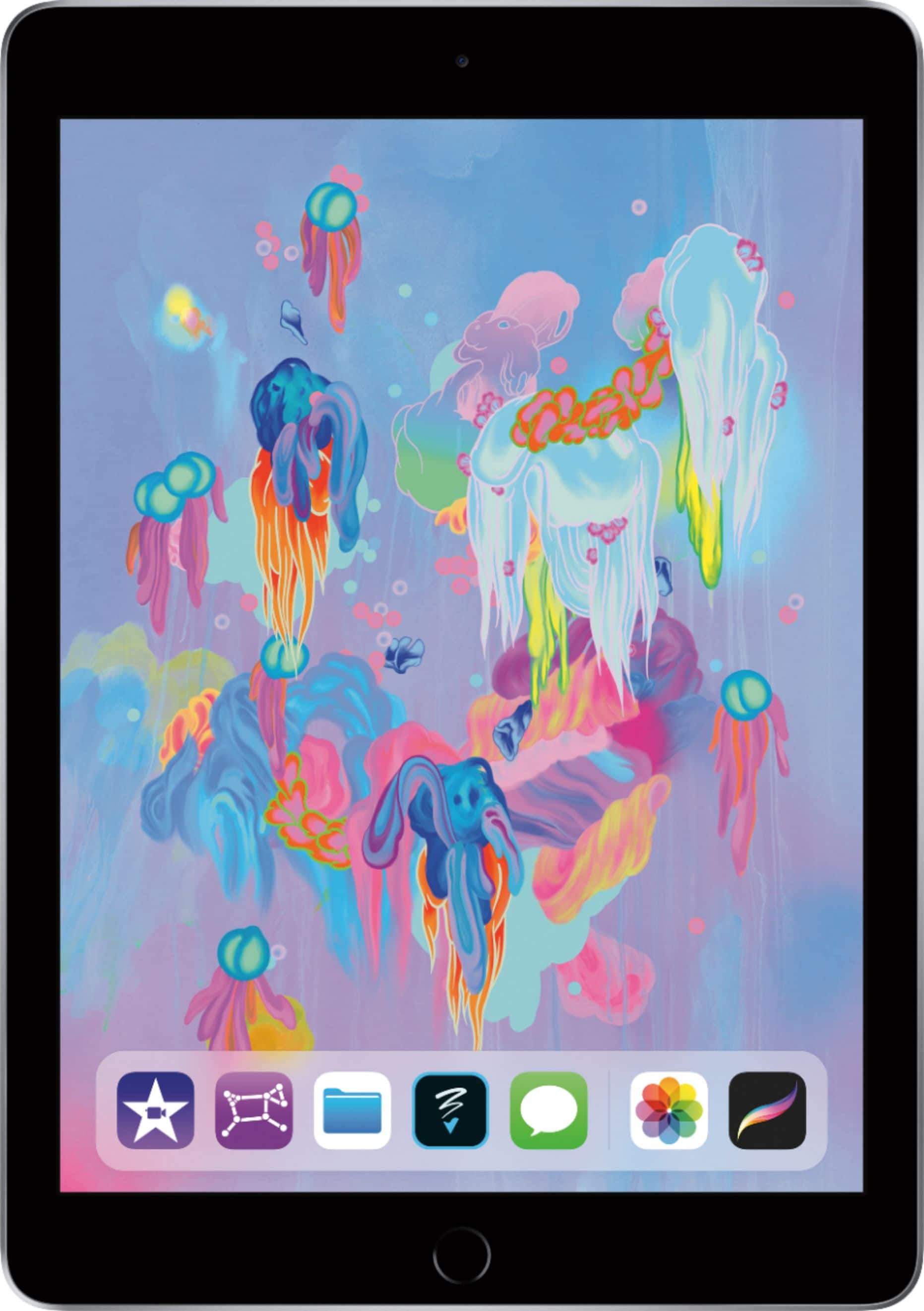 Apple - Geek Squad Certified Refurbished iPad with Wi-Fi - 128GB - Space Gray product image