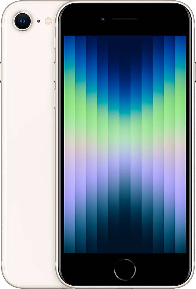 Apple - Pre-Owned Excellent iPhone SE 2022 5G (3rd Gen) 128GB (Unlocked) - Starlight product image