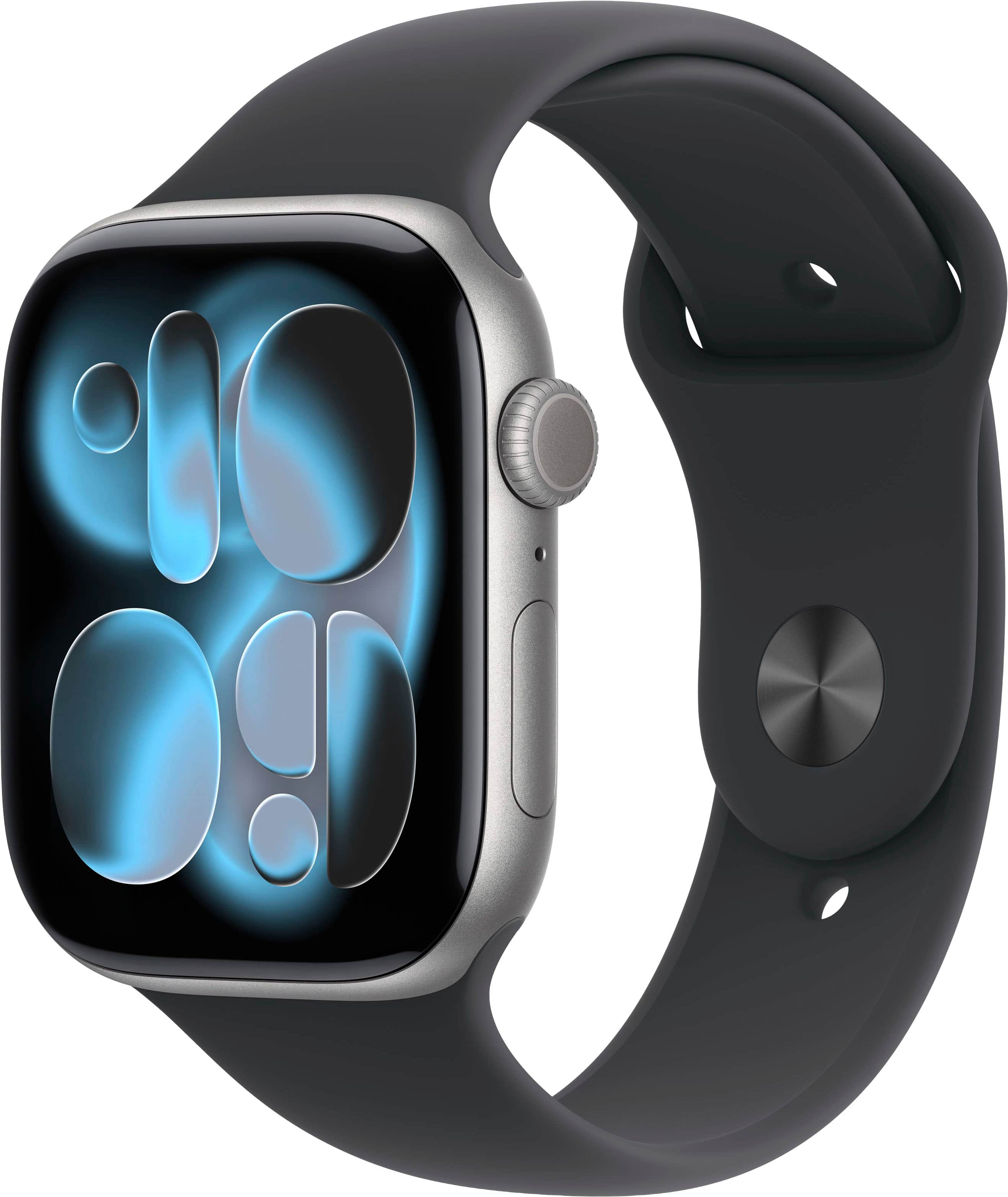 Apple Watch Series 11 (GPS) 46mm Space Gray Aluminum Case with Black Sport Band - M/L - Space Gray - (2025) product image