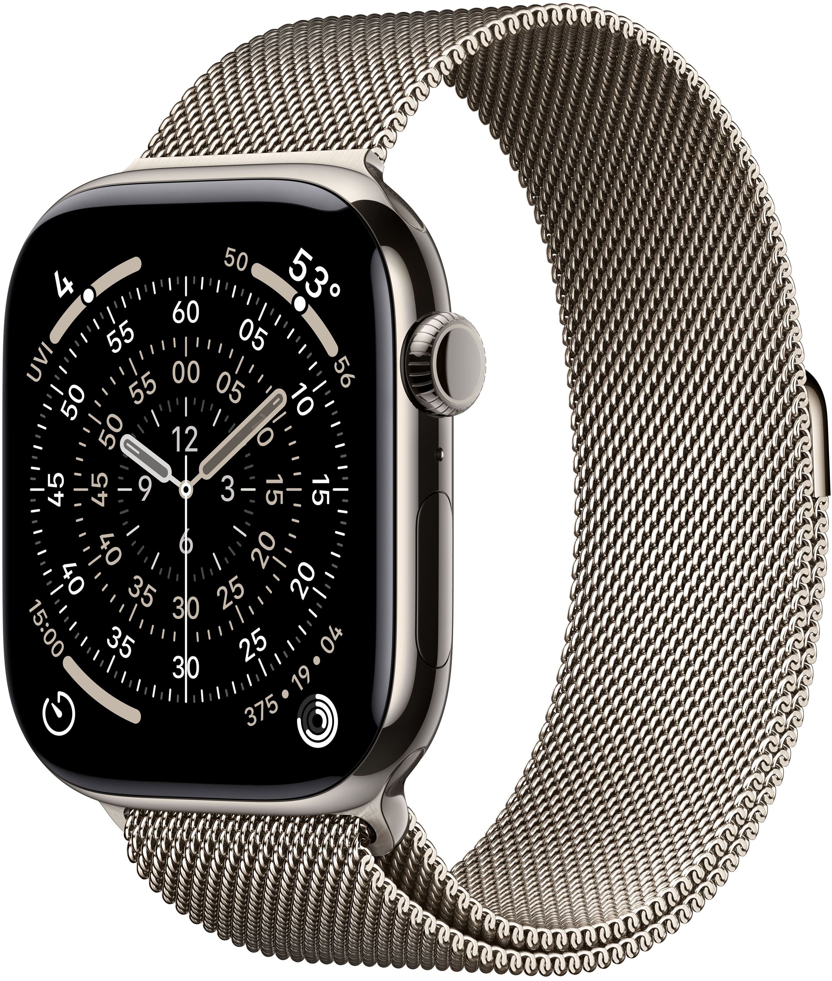 Apple Watch Series 11 (GPS+Cellular) 46mm Titanium Case with Natural Milanese Loop - M/L - Natural (AT&T) - (2025) product i…