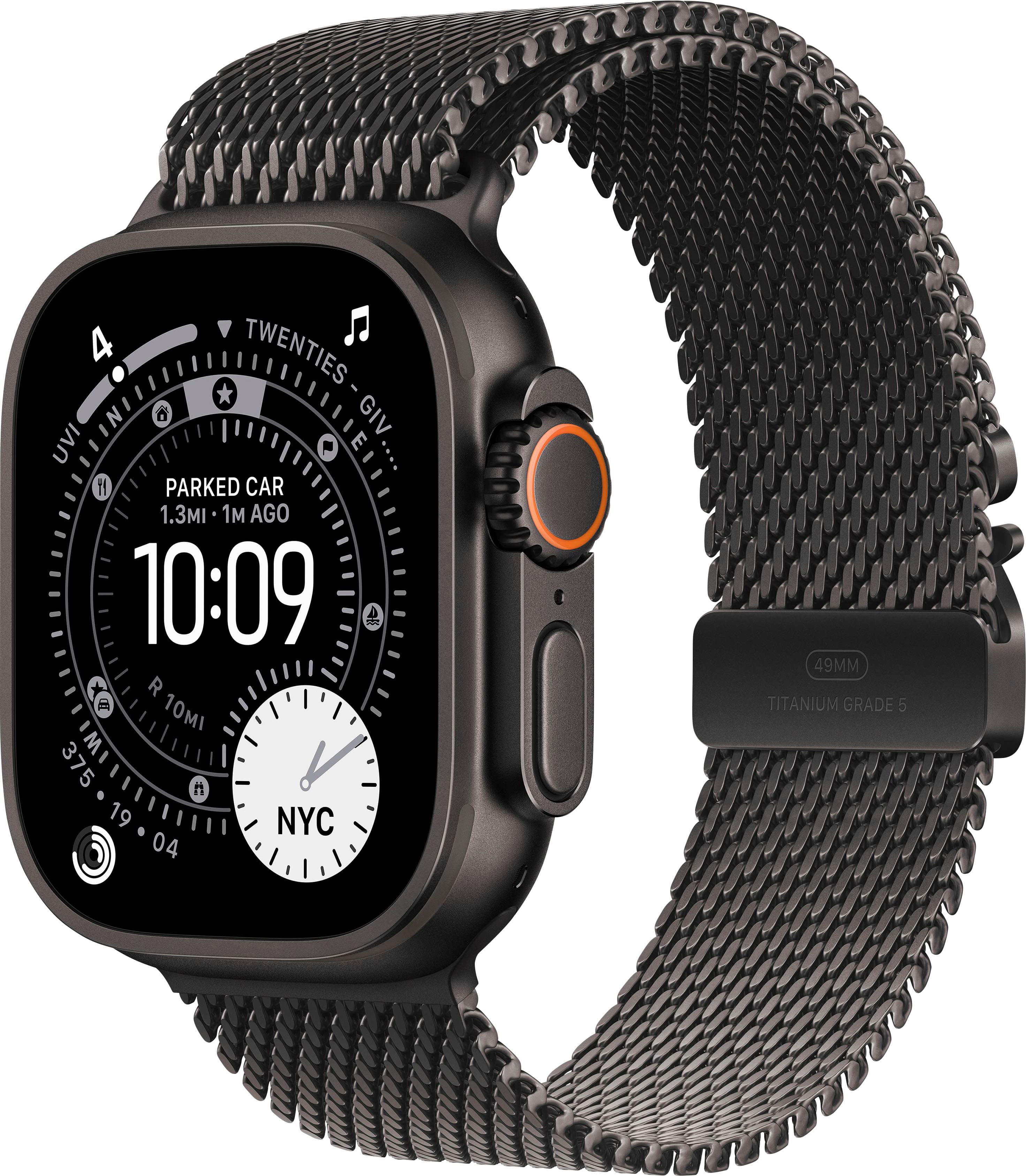 Apple Watch Ultra 3 (GPS+Cellular) 49mm Titanium Case with Titanium Milanese Loop - Large - Natural (Verizon) - (2025) produ…