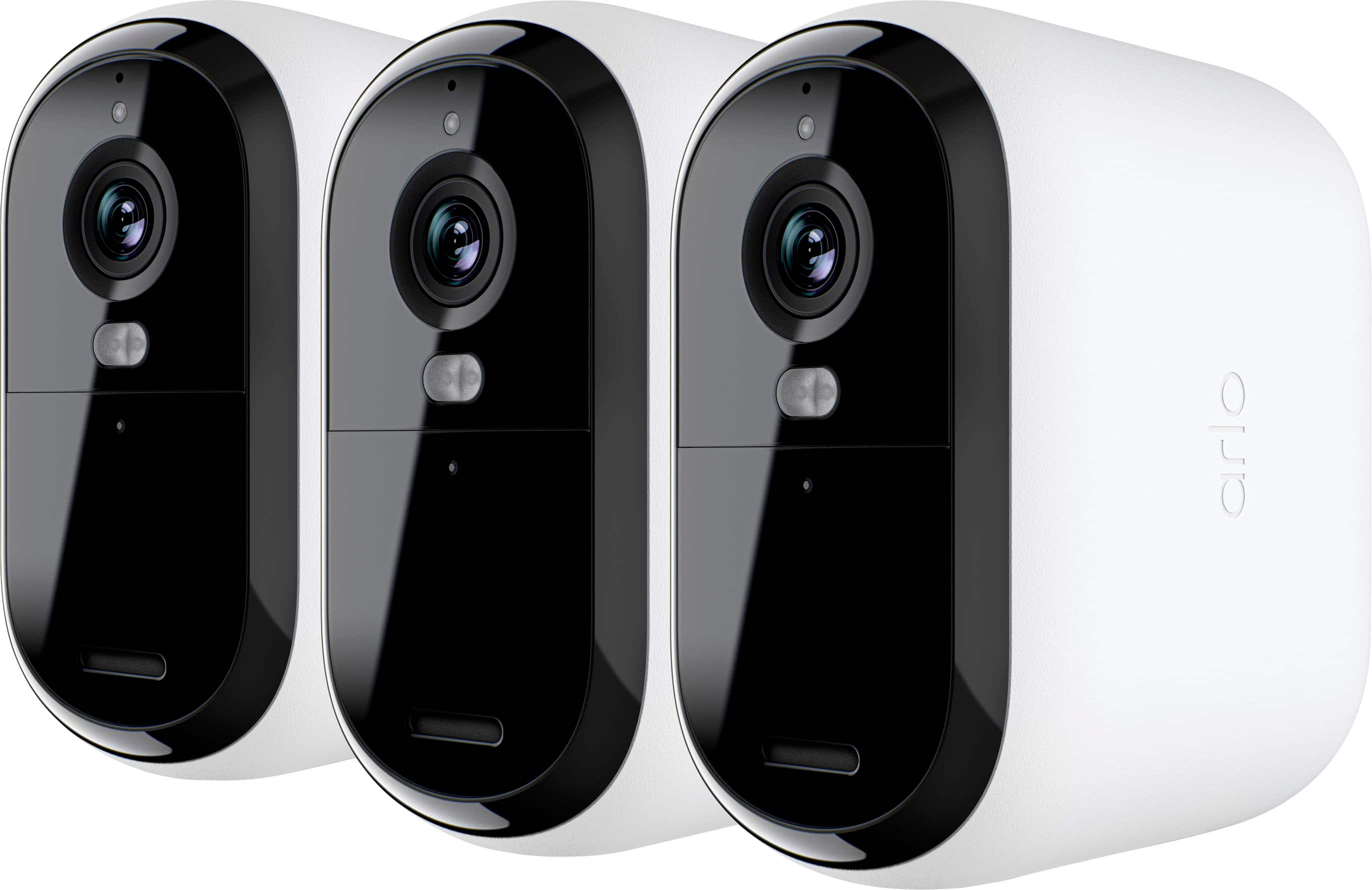 Arlo - Essential XL 3-Camera Outdoor Wireless 2K Security Camera (2nd Generation) with 4x Longer Battery Life - White produc…