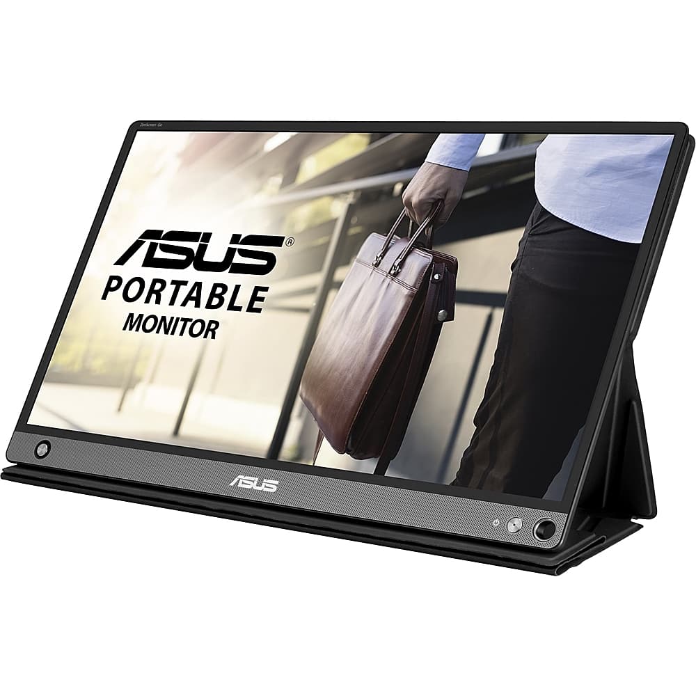 ASUS - ZenScreen Go 15.6" FHD IPS Portable Monitor with Foldable Smart Case (USB-C, Micro-HDMI) - Black product image