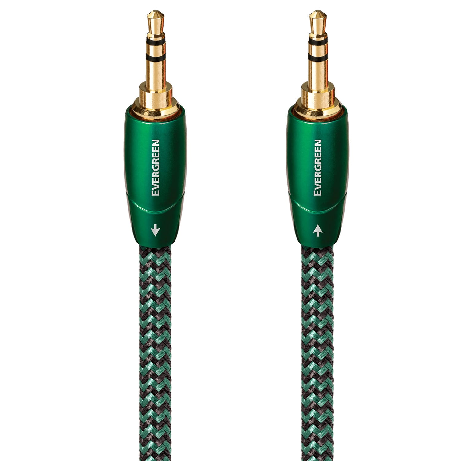 AudioQuest - Evergreen 3.5mm Mini M > M 26.2' Analog Audio Interconnect Cable - Green on Black product image