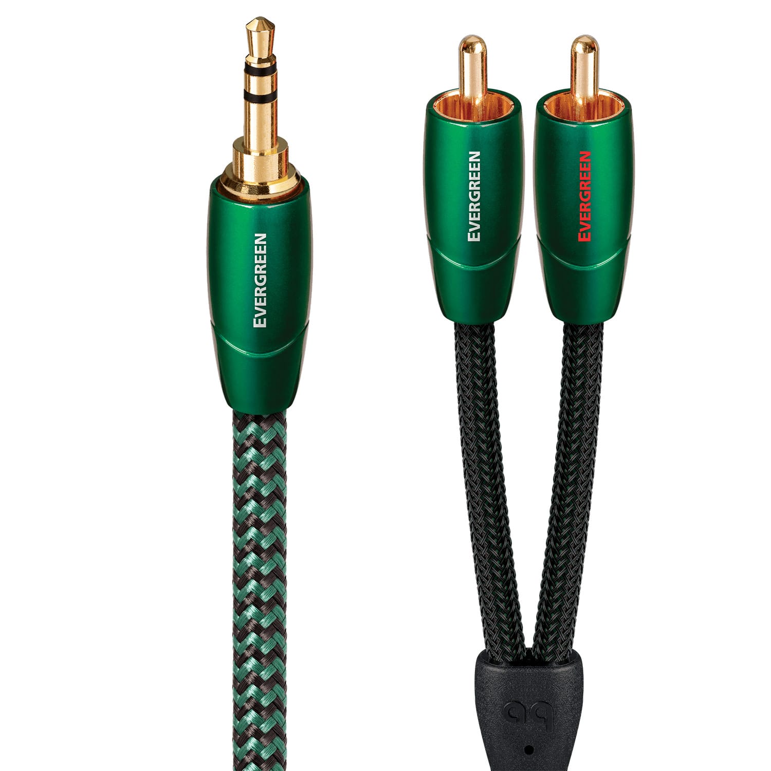 AudioQuest - Evergreen 3.5mm Mini > RCA 4.9' Analog Audio Interconnect Cable - Green on Black product image