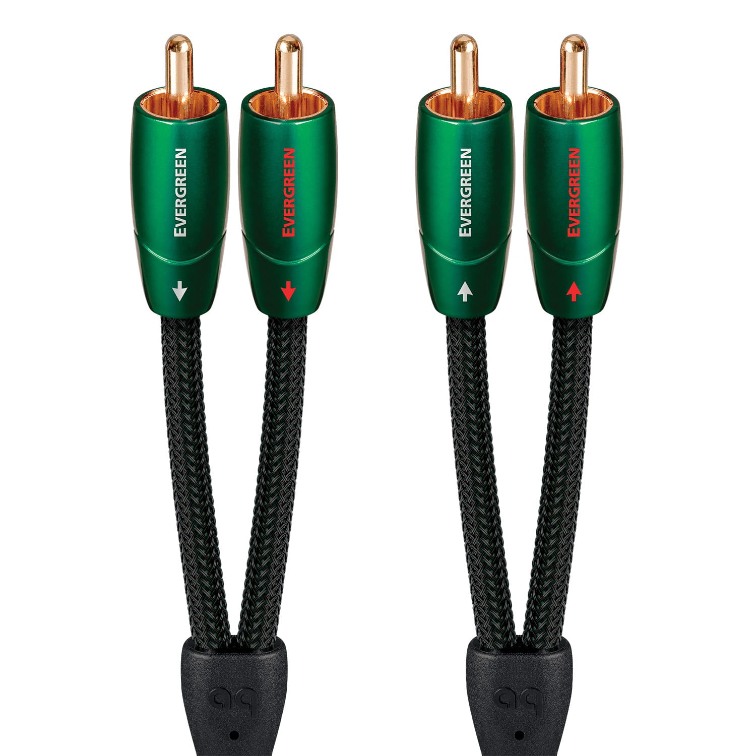 AudioQuest - Evergreen RCA > RCA 39.4' Analog Audio Interconnect Cable - Green on Black product image