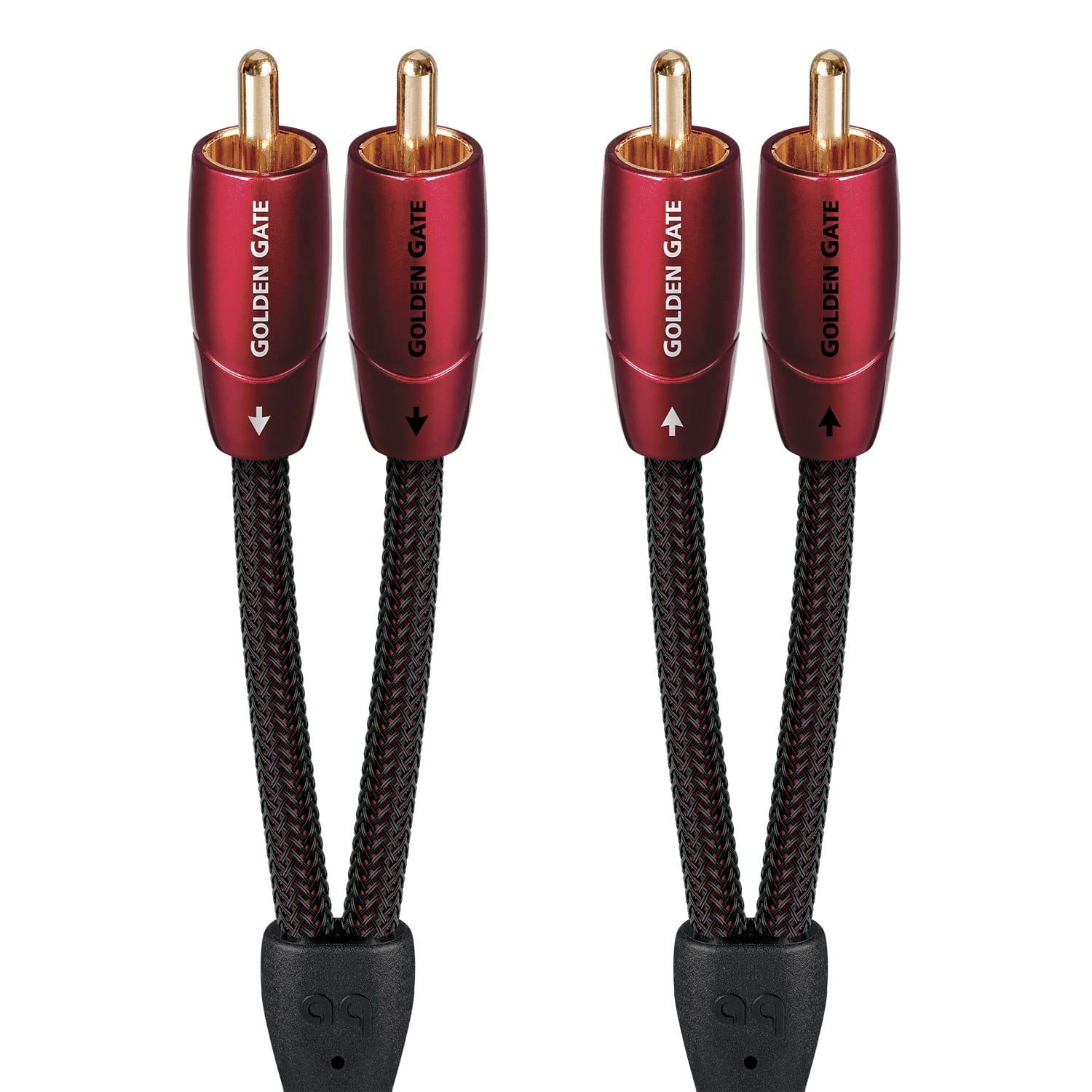 AudioQuest - Golden Gate RCA > RCA 52.5' Analog Audio Interconnect Cable - Red on Black product image