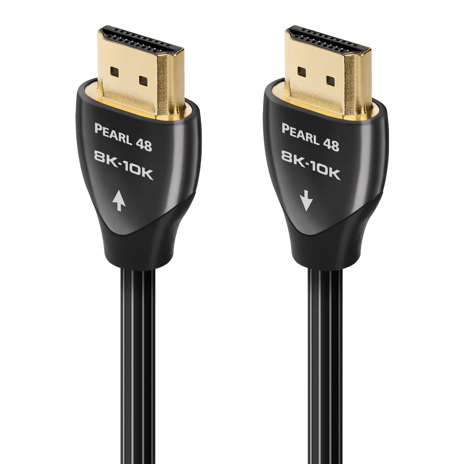 AudioQuest - Pearl 48 16.4' 4K-8K-10K 48Gbps In-Wall Rated HDMI Cable - Black with White Stripes product image