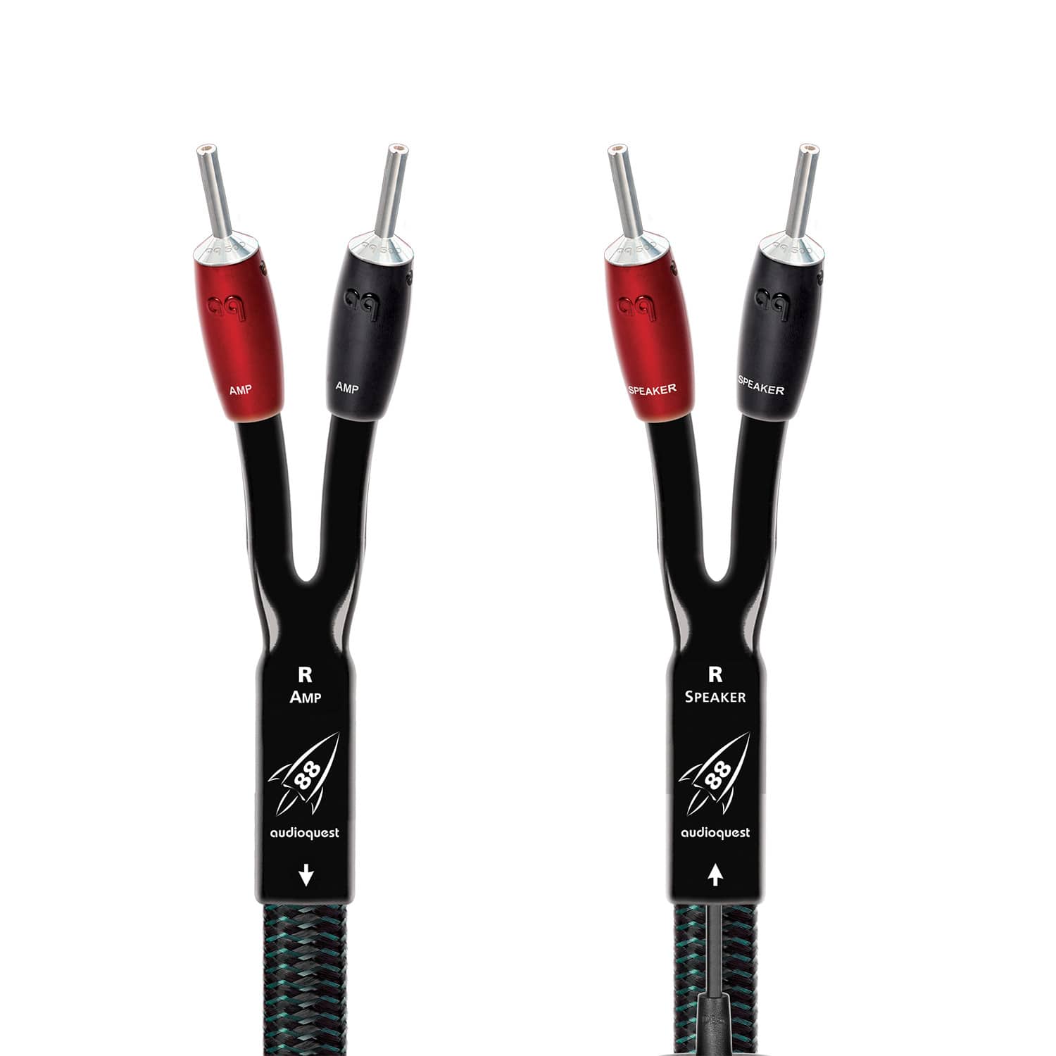 AudioQuest - Rocket 88 12' Speaker Cable with Banana > Banana - Green on Black product image
