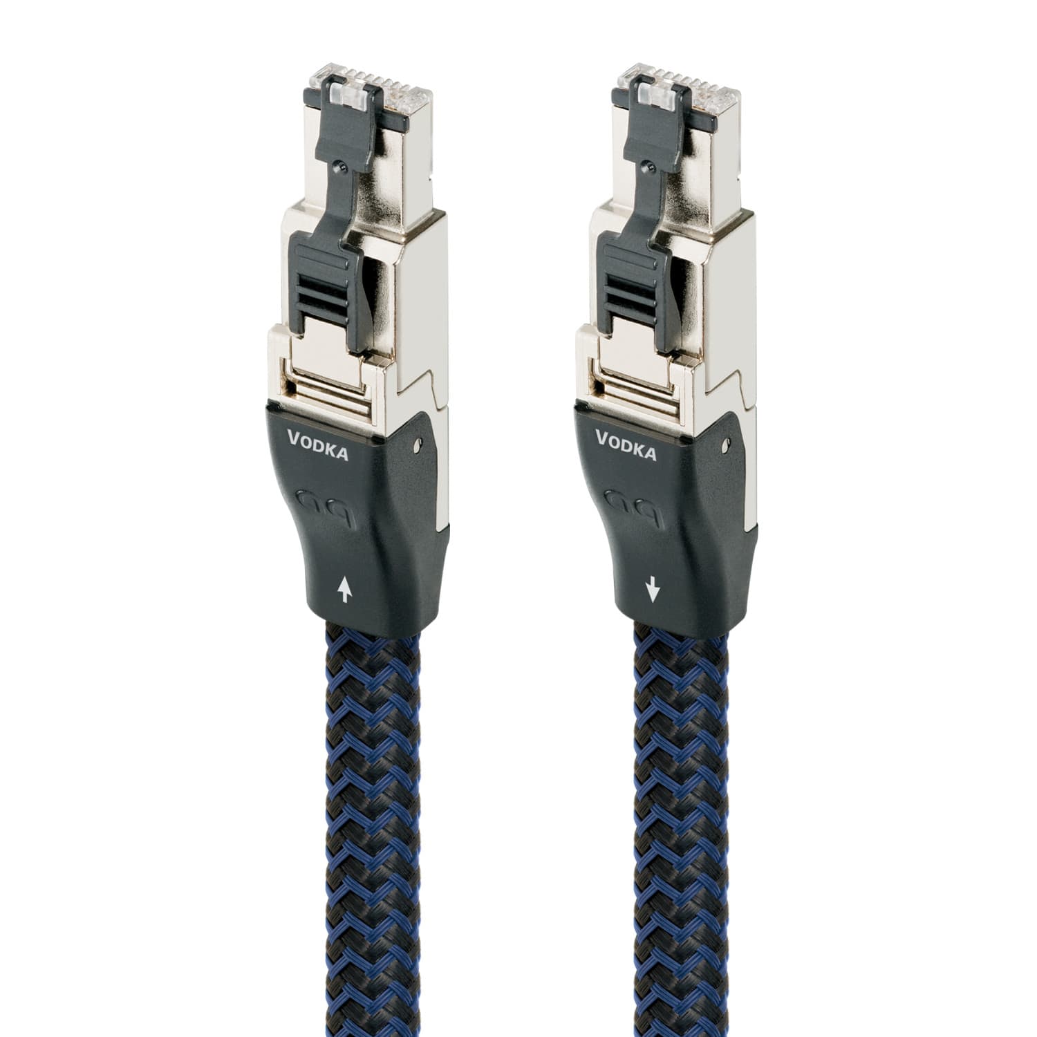 AudioQuest - Vodka RJ/E 9.8' Digital Ethernet Cable with RJ45 to RJ45 Connectors - Blue on Black product image