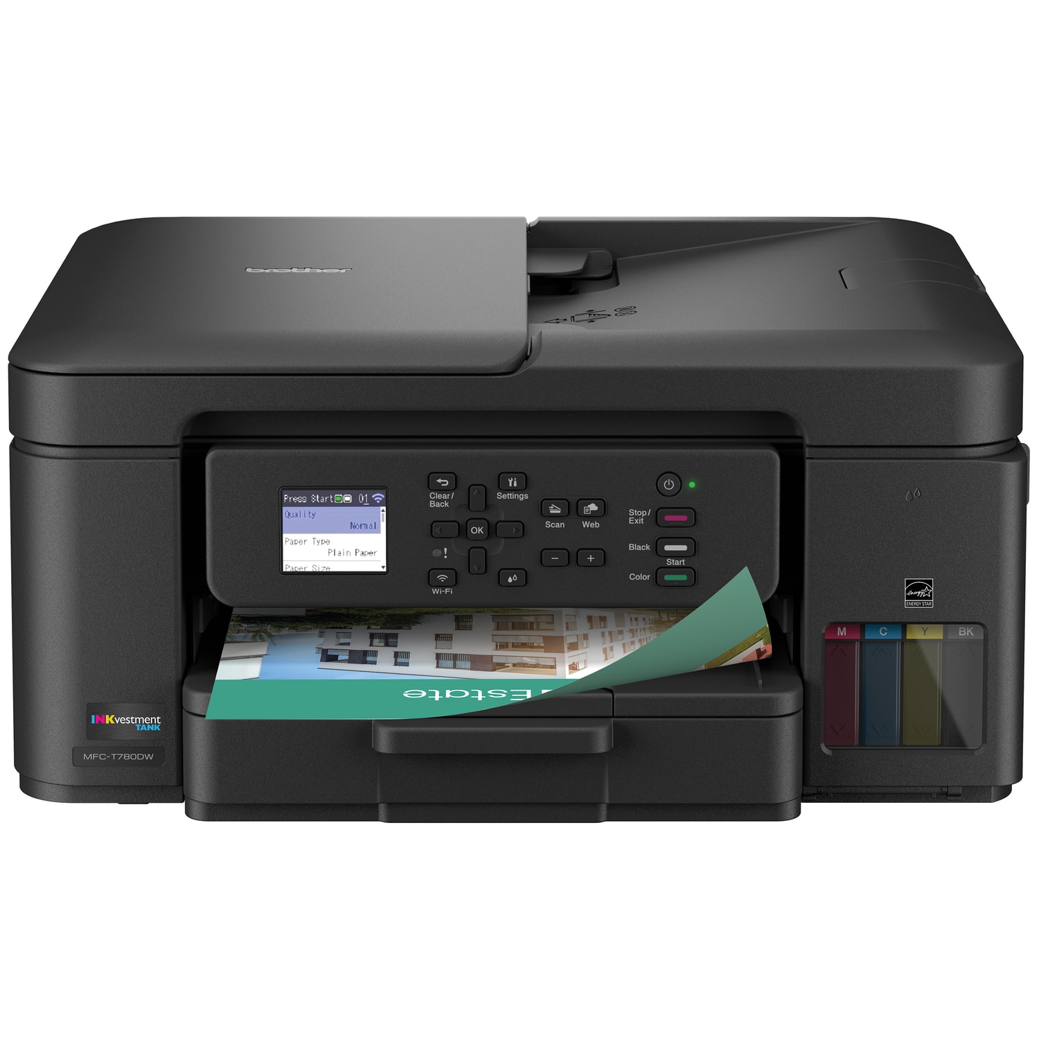Brother - INKvestment Tank 780 Wireless All-in-One SuperTank Inkjet Printer, up to 3 Years of Ink + 3 Year Warranty (MFCT780…