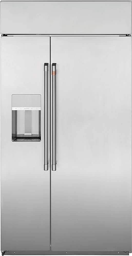 Café - 24.5 Cu. Ft. Side-by-Side Built-In Smart Refrigerator with Auto-Fill Dispenser - Stainless Steel product image