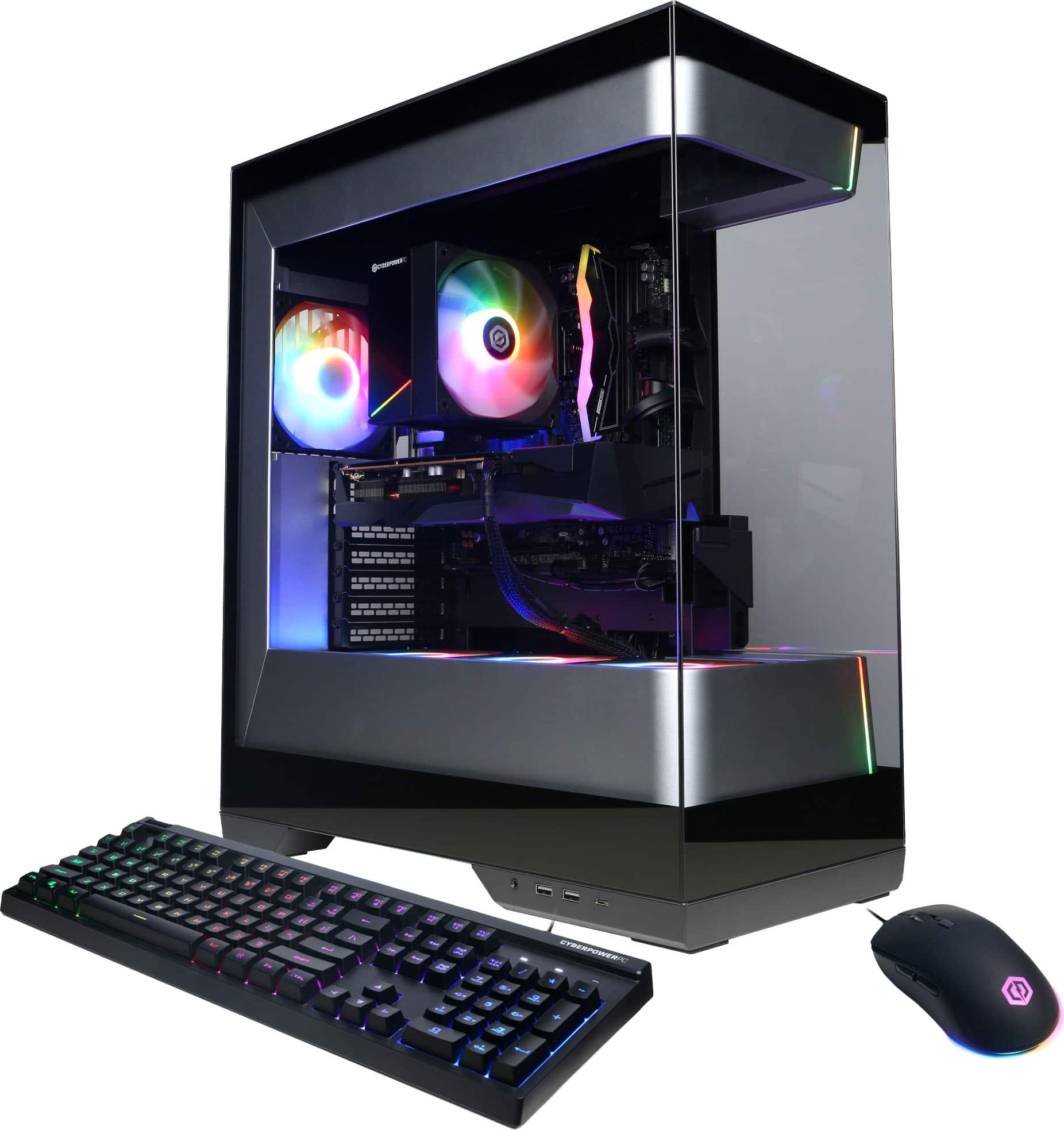 CyberPowerPC - Gaming Desktop - AMD Ryzen 7 8700F - AMD Radeon RX 7700 16GB - 16GB DDR5 - 1TB PCIe 4.0 SSD - Black product i…