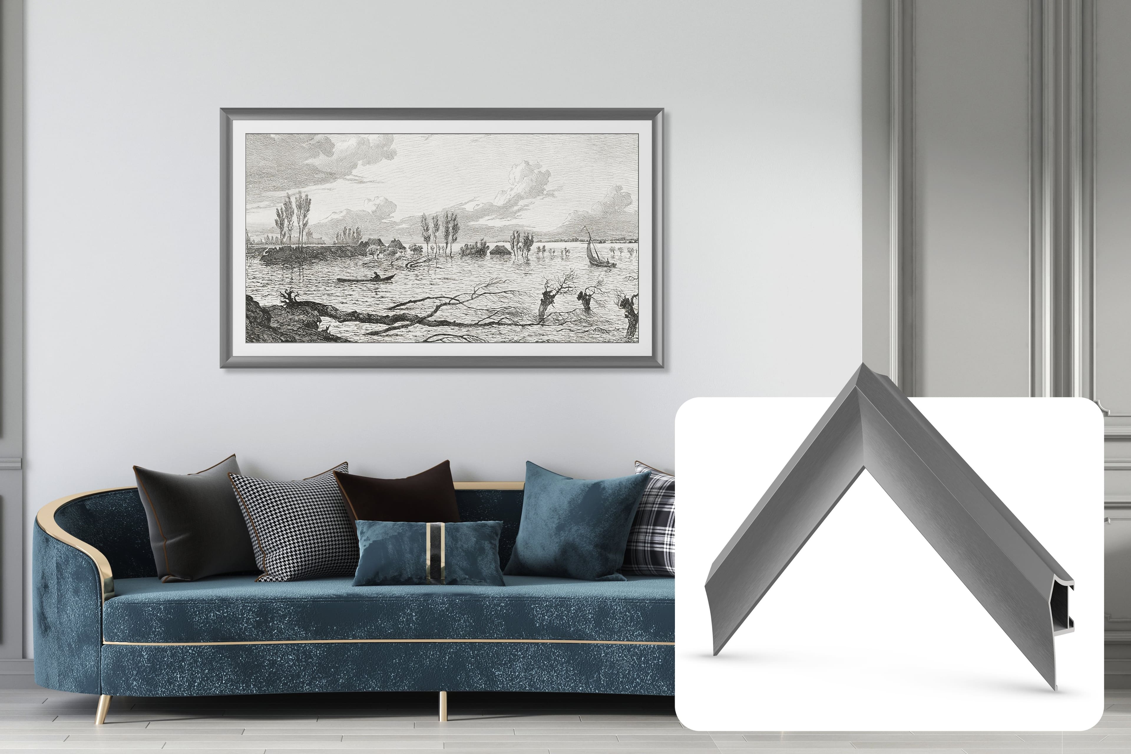 Deco TV Frames - Alloy Prismatic Bezel for Samsung The Frame TV - 55" - Graphite product image