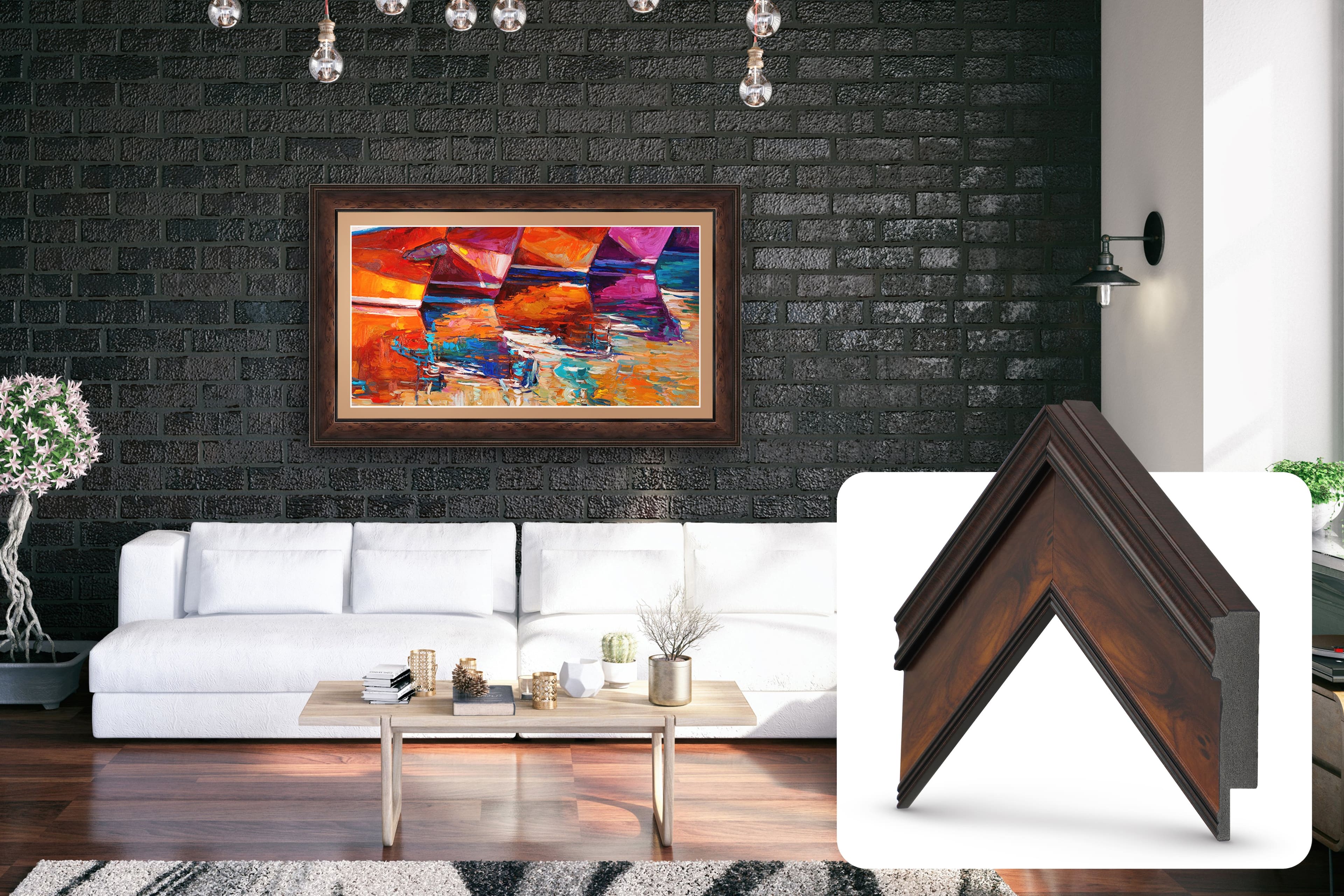 Deco TV Frames - Premiere Bezel for Samsung the Frame TV - 32" - Burlwood product image