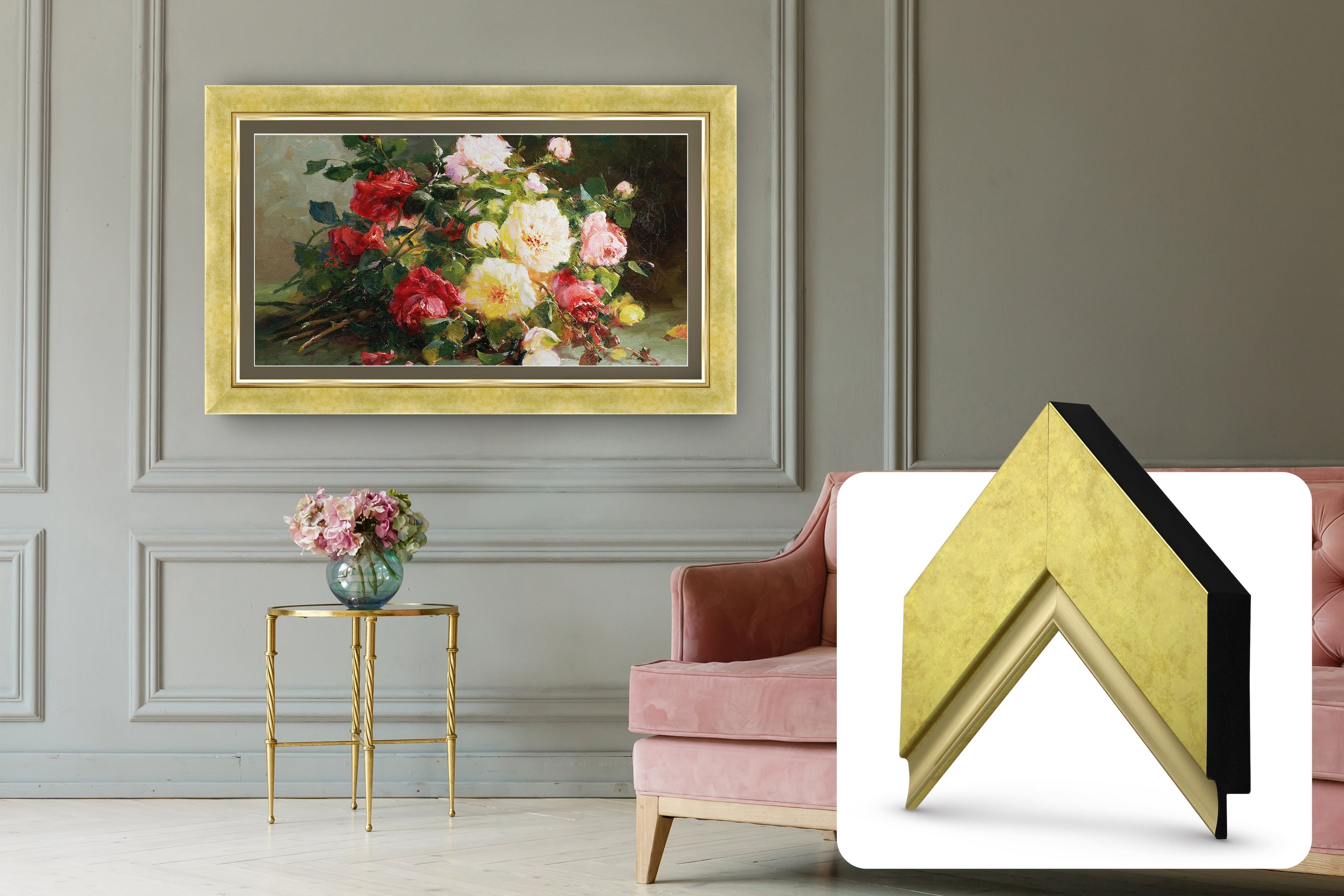 Deco TV Frames - Premiere Bezel for Samsung the Frame TV - 32" - Contemporary Gold product image