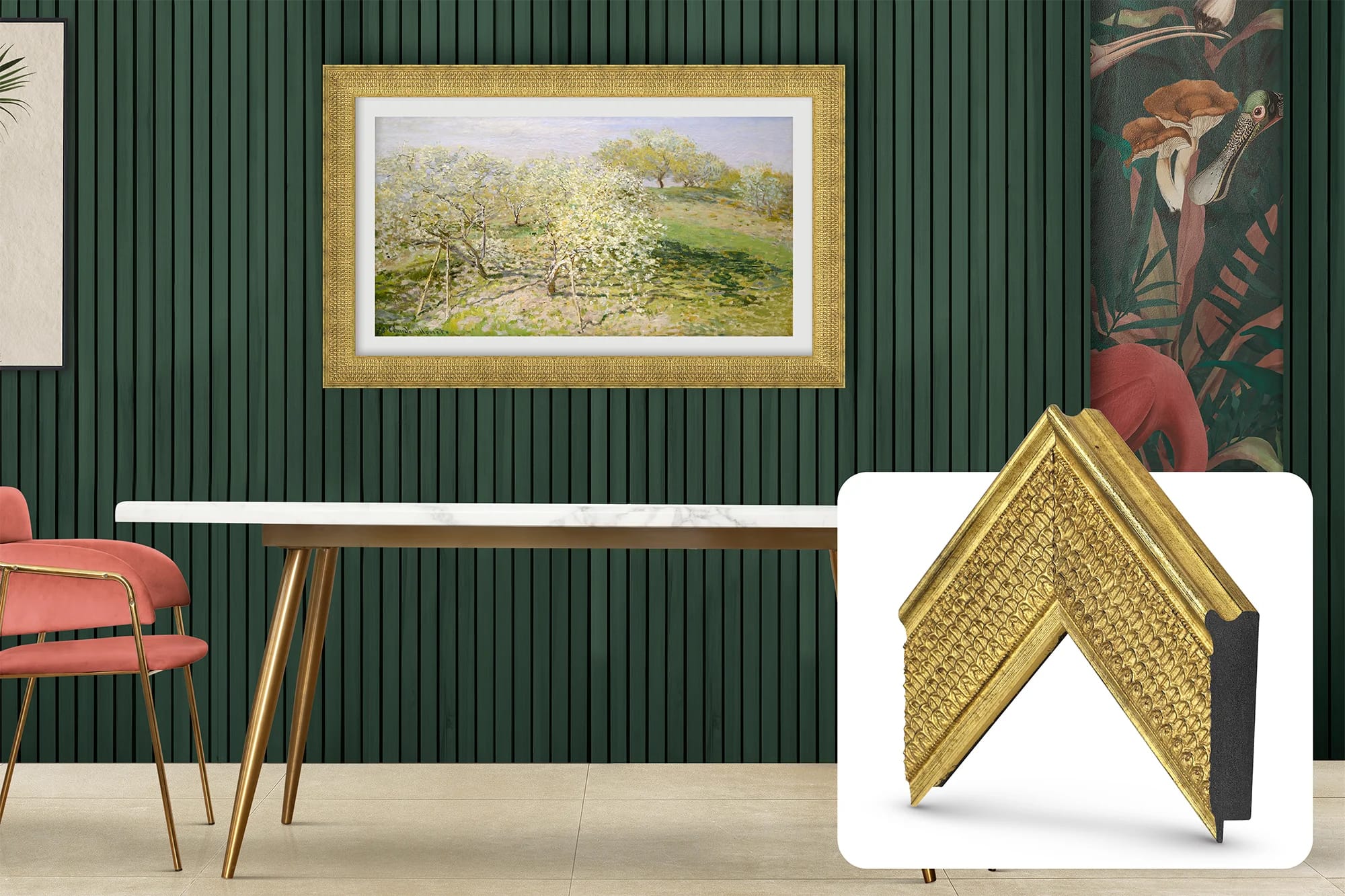 Deco TV Frames - Premiere Bezel for Samsung the Frame TV - 32" - Gatsby Gold product image