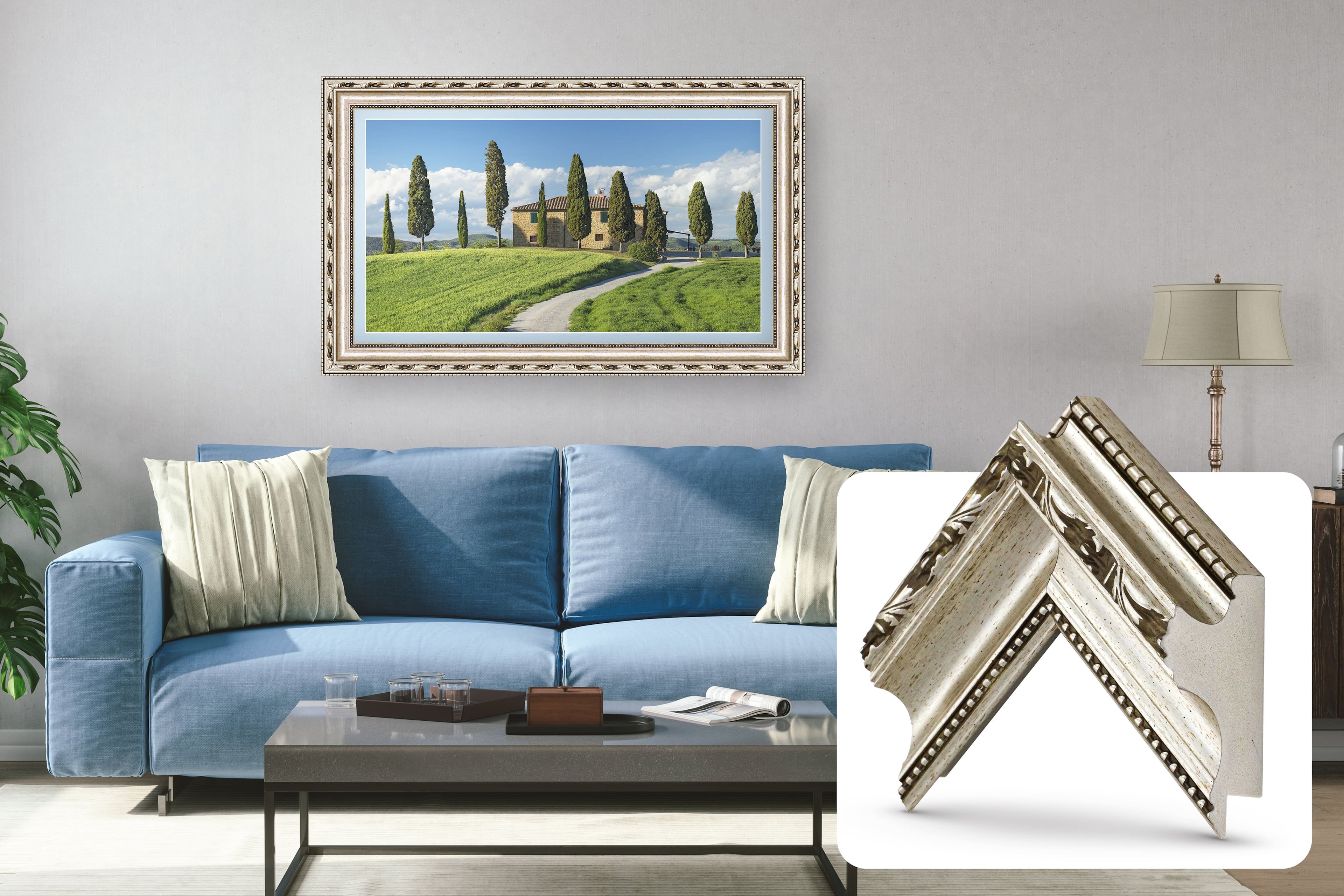 Deco TV Frames - Premiere Bezel for Samsung the Frame TV - 43" - Ornate Silver product image
