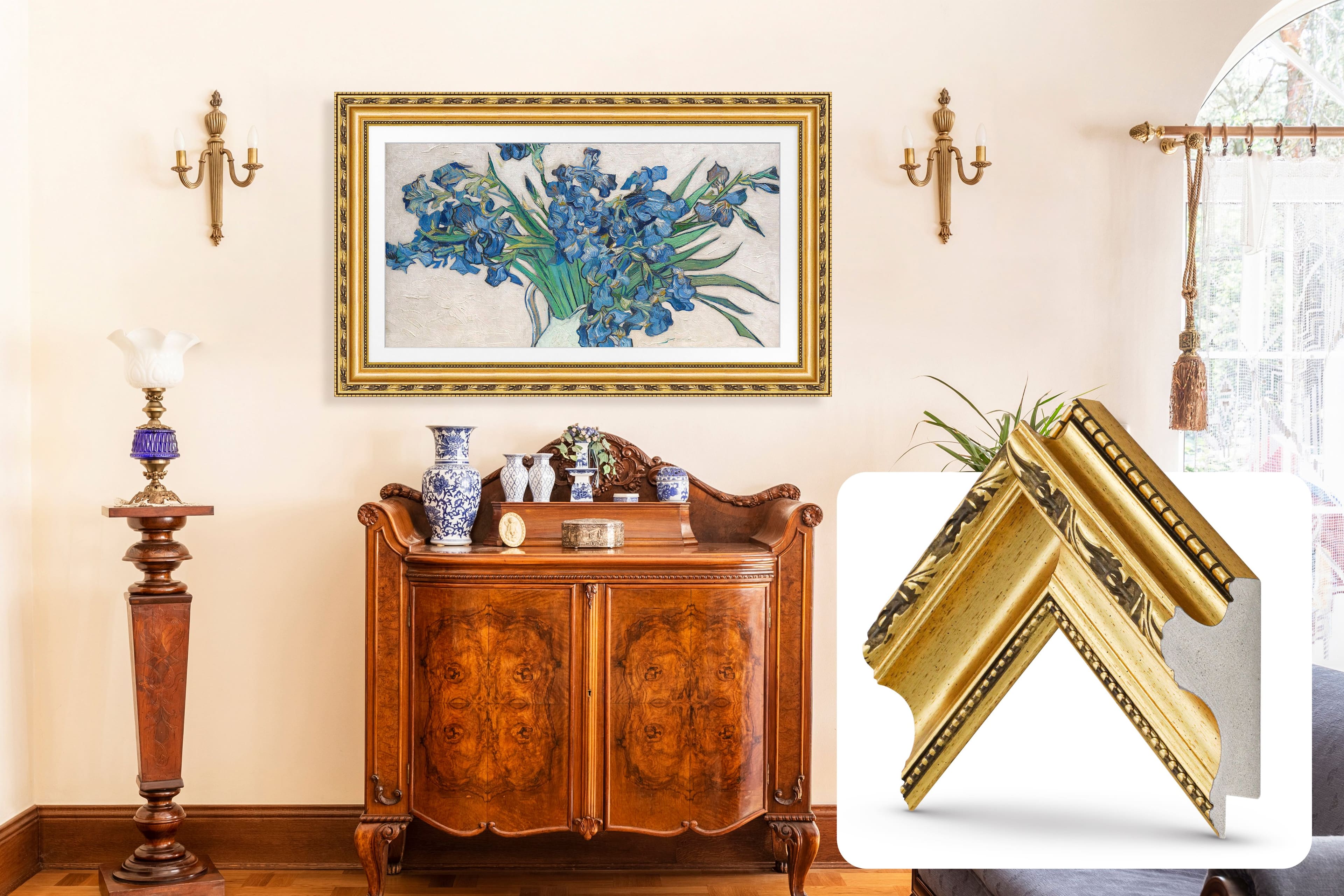 Deco TV Frames - Premiere Bezel for Samsung the Frame TV - 50" - Ornate Gold product image