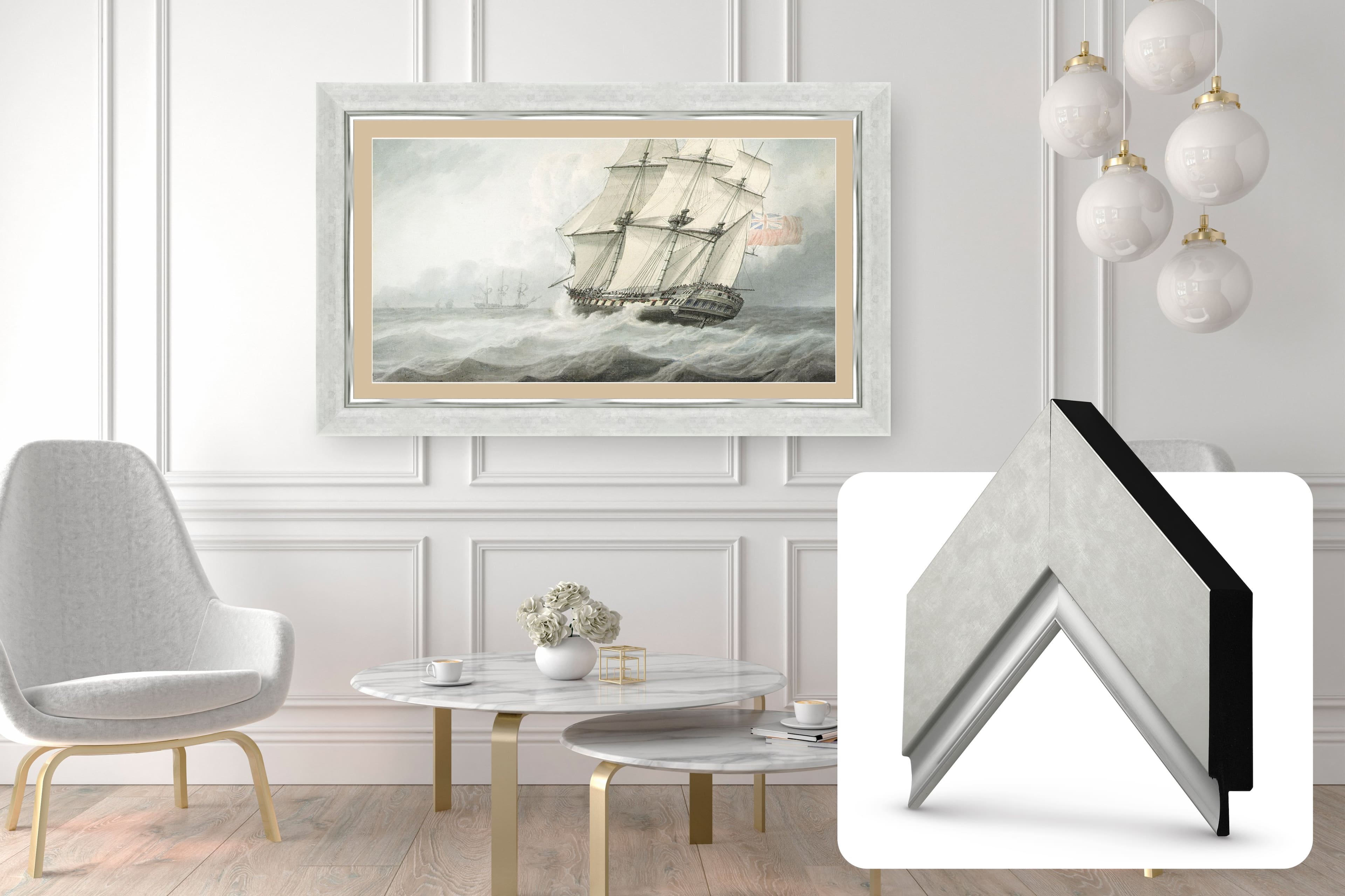 Deco TV Frames - Premiere Bezel for Samsung the Frame TV - 65" - Contemporary Silver product image
