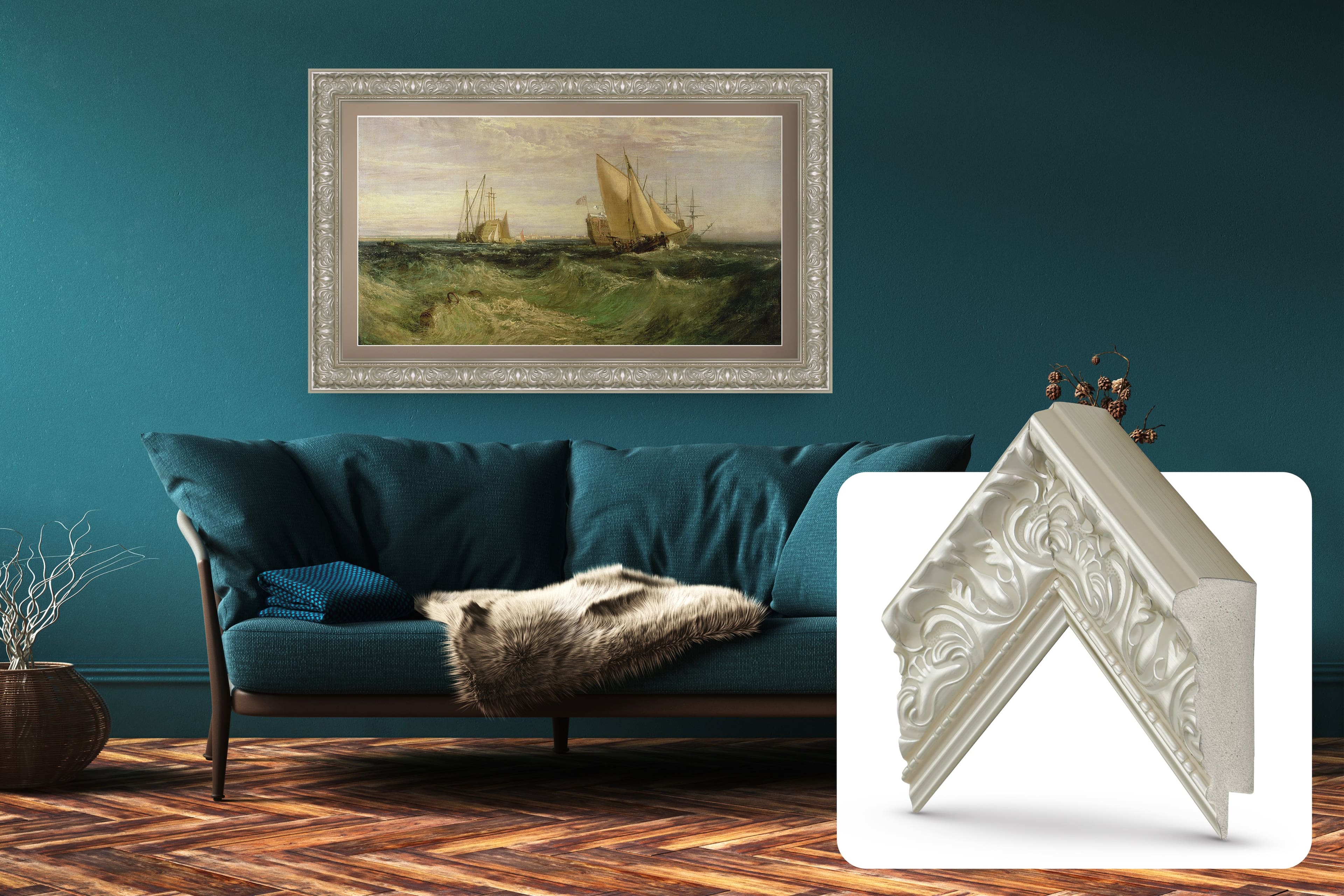 Deco TV Frames - Premiere Bezel for Samsung the Frame TV - 75" - Tuscan Pearl product image