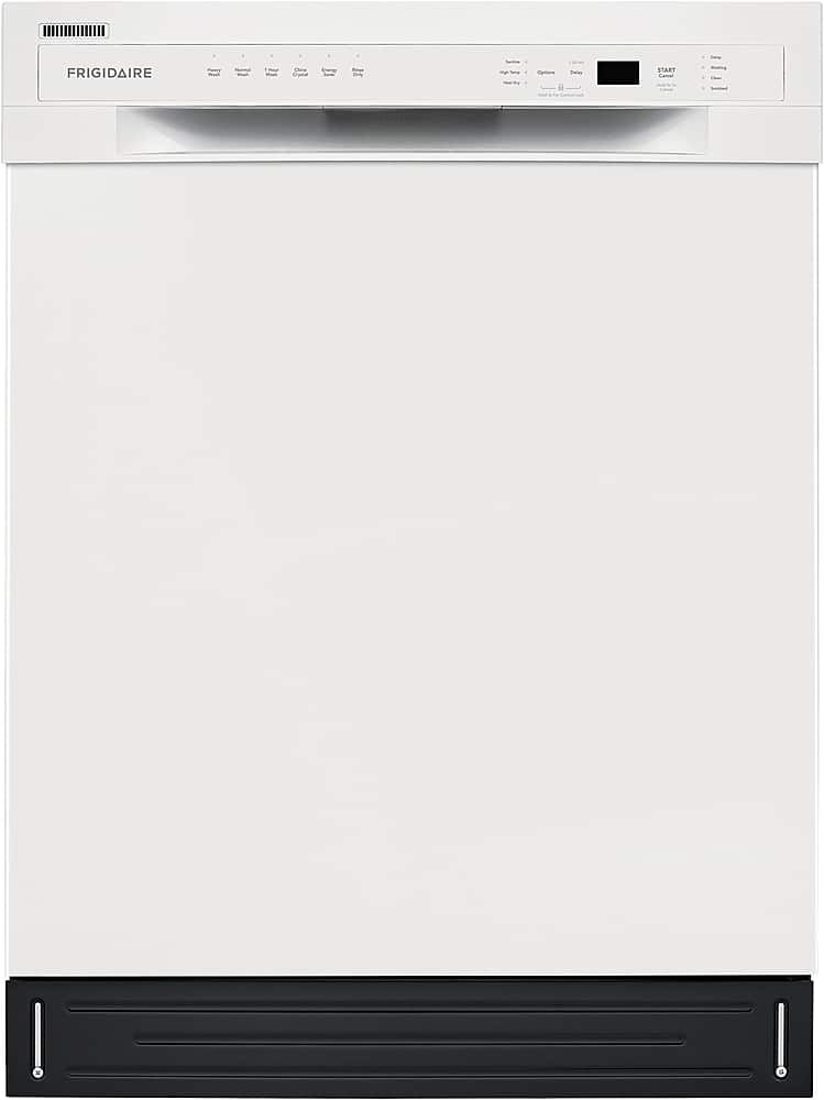 Frigidaire - 24" Compact Front Control Built-In Stainless Steel Tub Dishwasher with Sanitize Cycle, 52 dBA - Black product i…