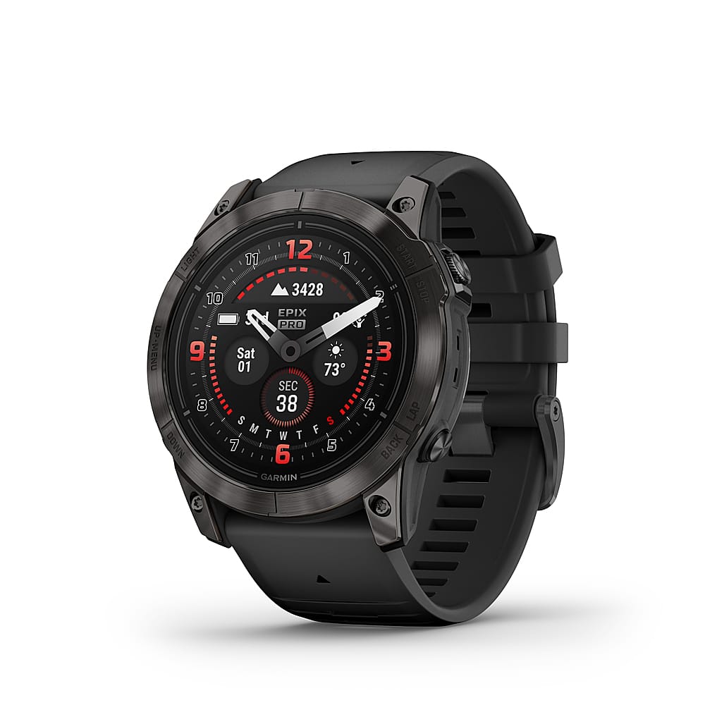 Garmin - epix Pro (Gen 2) Sapphire Edition 51mm Fiber-Reinforced Polymer - Carbon Gray DLC Titanium with Black Band - (2024)…