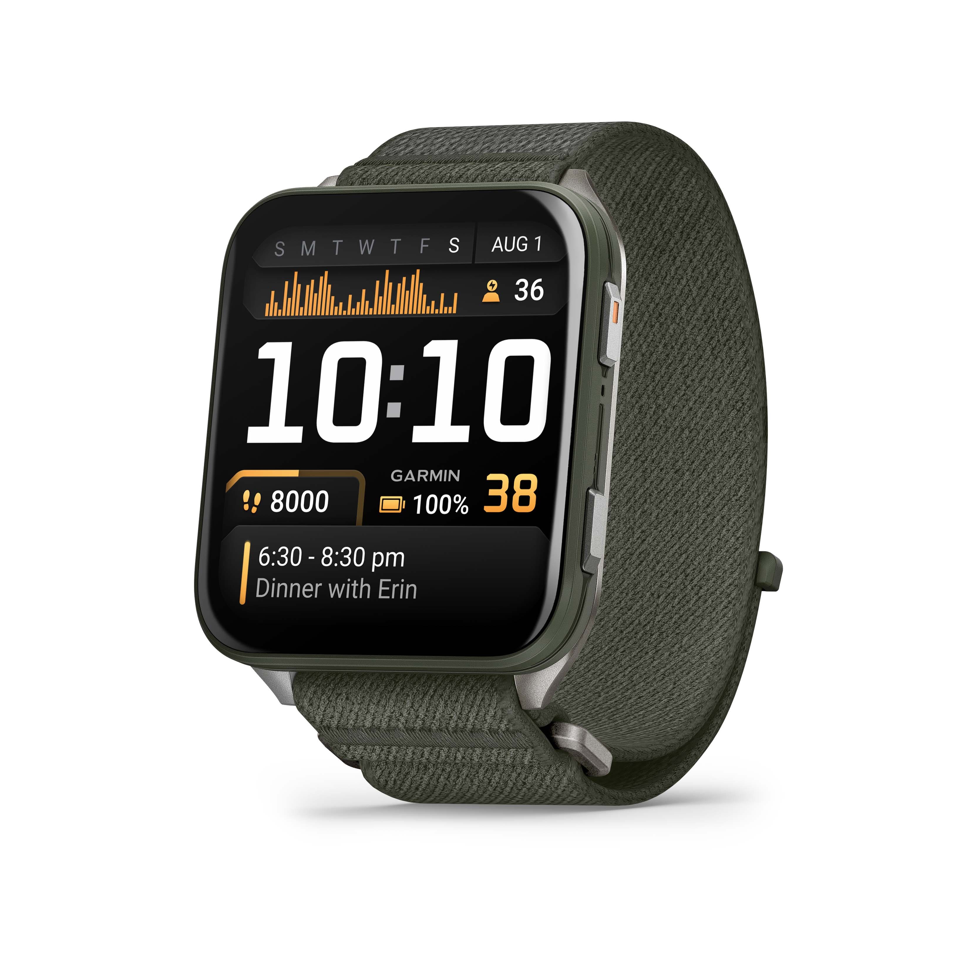 Garmin - Venu X1 GPS Smartwatch 51 mm Fiber-reinforced polymer - Moss with Titanium Caseback - (2025) product image