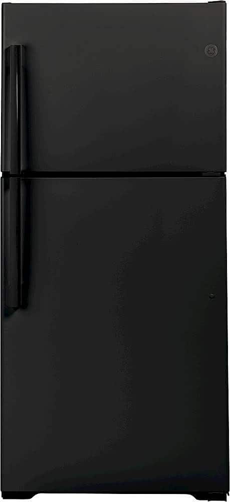 GE - 19.2 Cu. Ft. Top-Freezer Refrigerator with Garage Ready Performance - Black product image