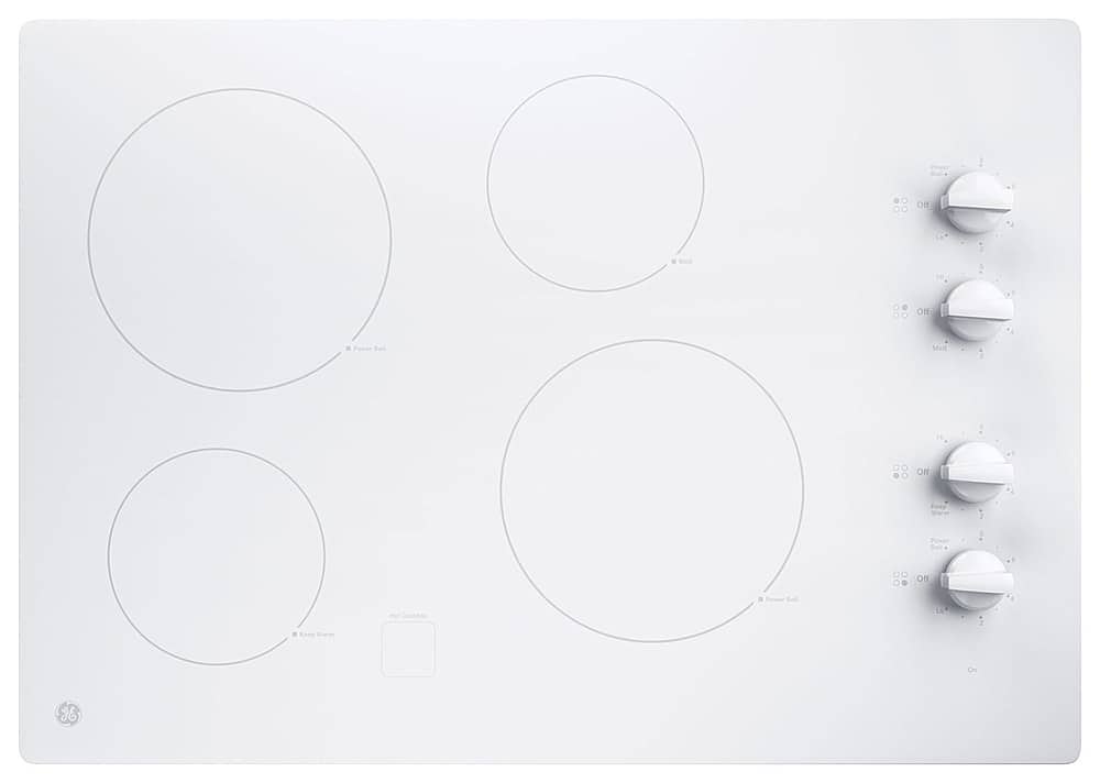 GE - 30" Built-In Electric Cooktop - White product image