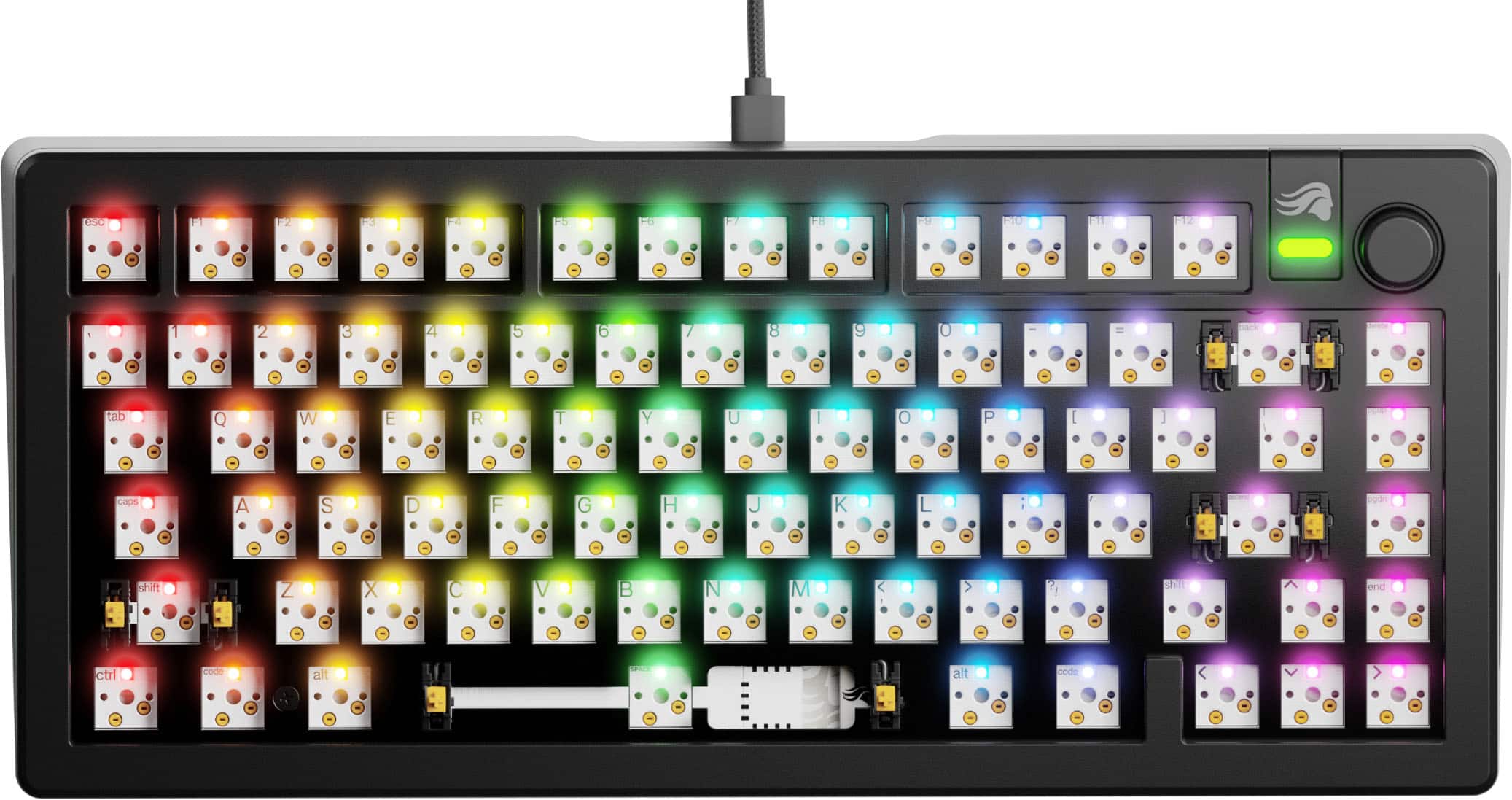 Glorious - GMMK 3 PRO 75% Barebones Wired Mechanical Linear Switch Gaming Keyboard with Hot-swappable Switches - Black produ…