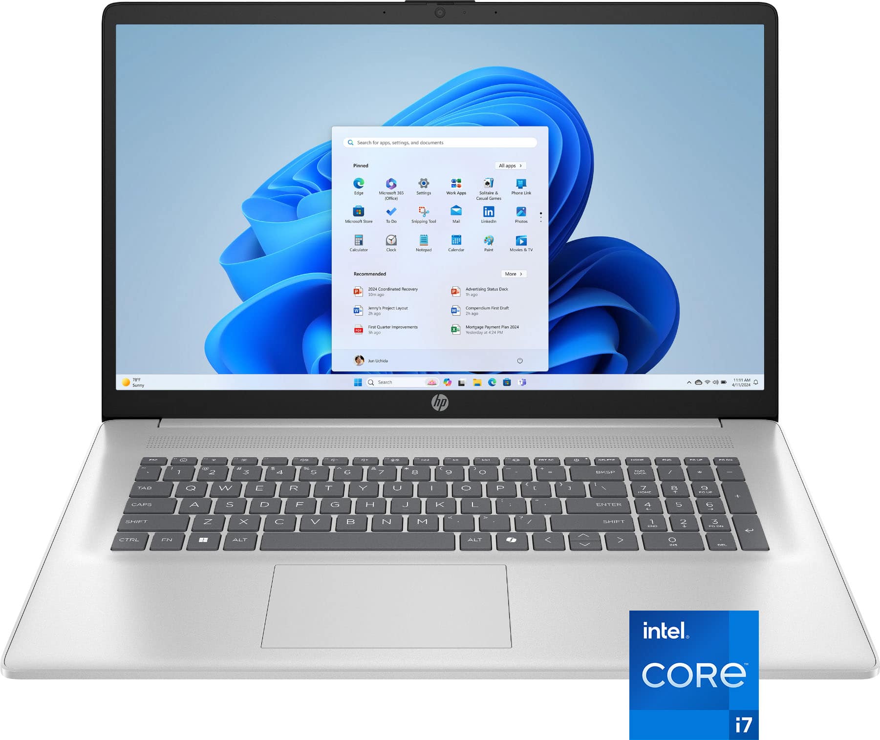 HP - 17.3" Full HD Laptop - Intel Core i7 1355U 2023 - 16GB Memory - 1TB SSD - Natural Silver product image