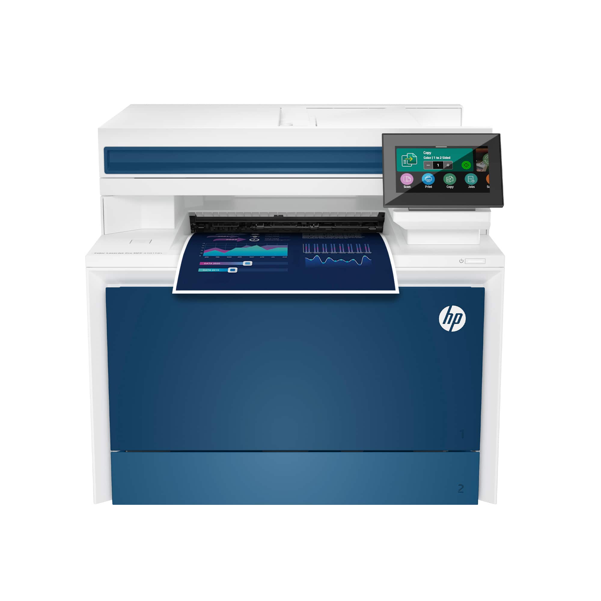 HP - LaserJet Pro 4301fdn AI-Enabled Color All-in-One Laser Printer - White/Blue product image