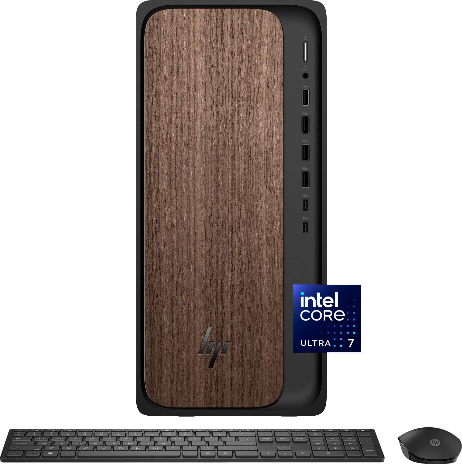 HP - OmniDesk Desktop - Intel Core Ultra 7 265 2025 - 16GB DDR5 Memory - 1TB SSD - Dark Wood product image