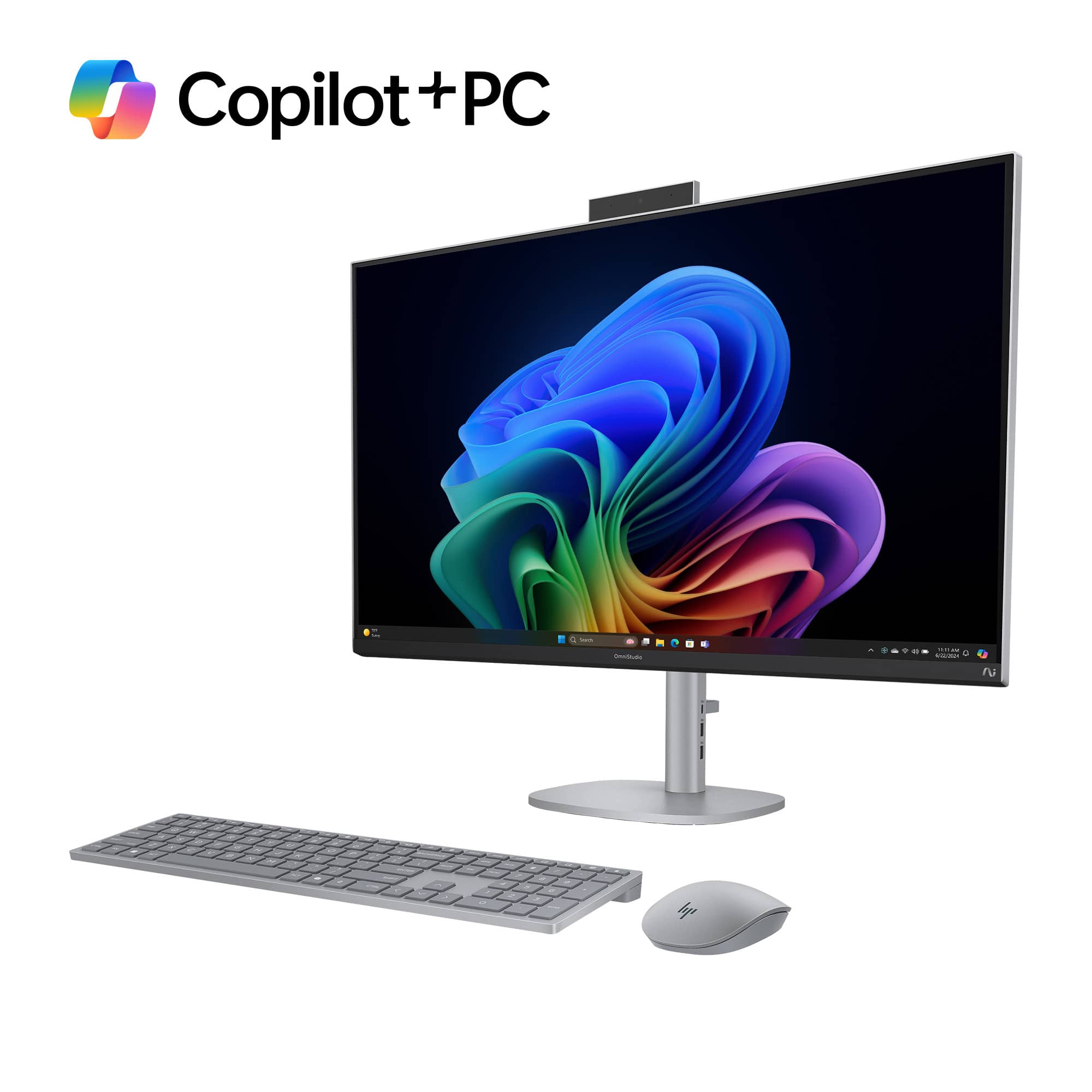 HP - OmniStudio X - Copilot+ PC - 31.5" 4K UHD AiO w/ Adjustable Height - Intel Core Ultra 7 258V '24 - 32GB Memory - 1TB SS…