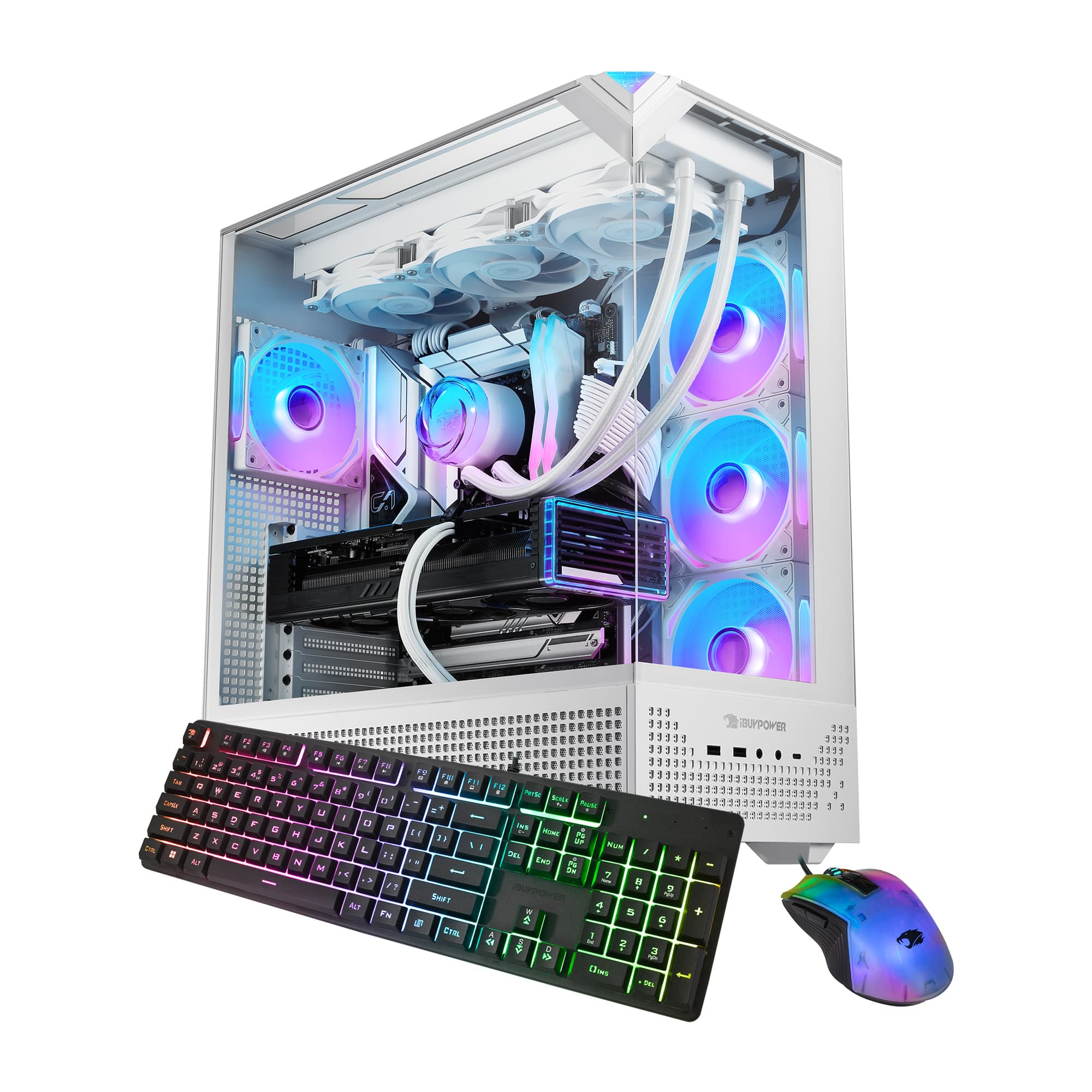 iBUYPOWER - Element Pro Gaming Desktop PC-Intel Core Ultra 7 265KF,NVIDIA GeForce RTX 5070Ti 16GB,32GB DDR5 RGB,1TB SSD - Wh…