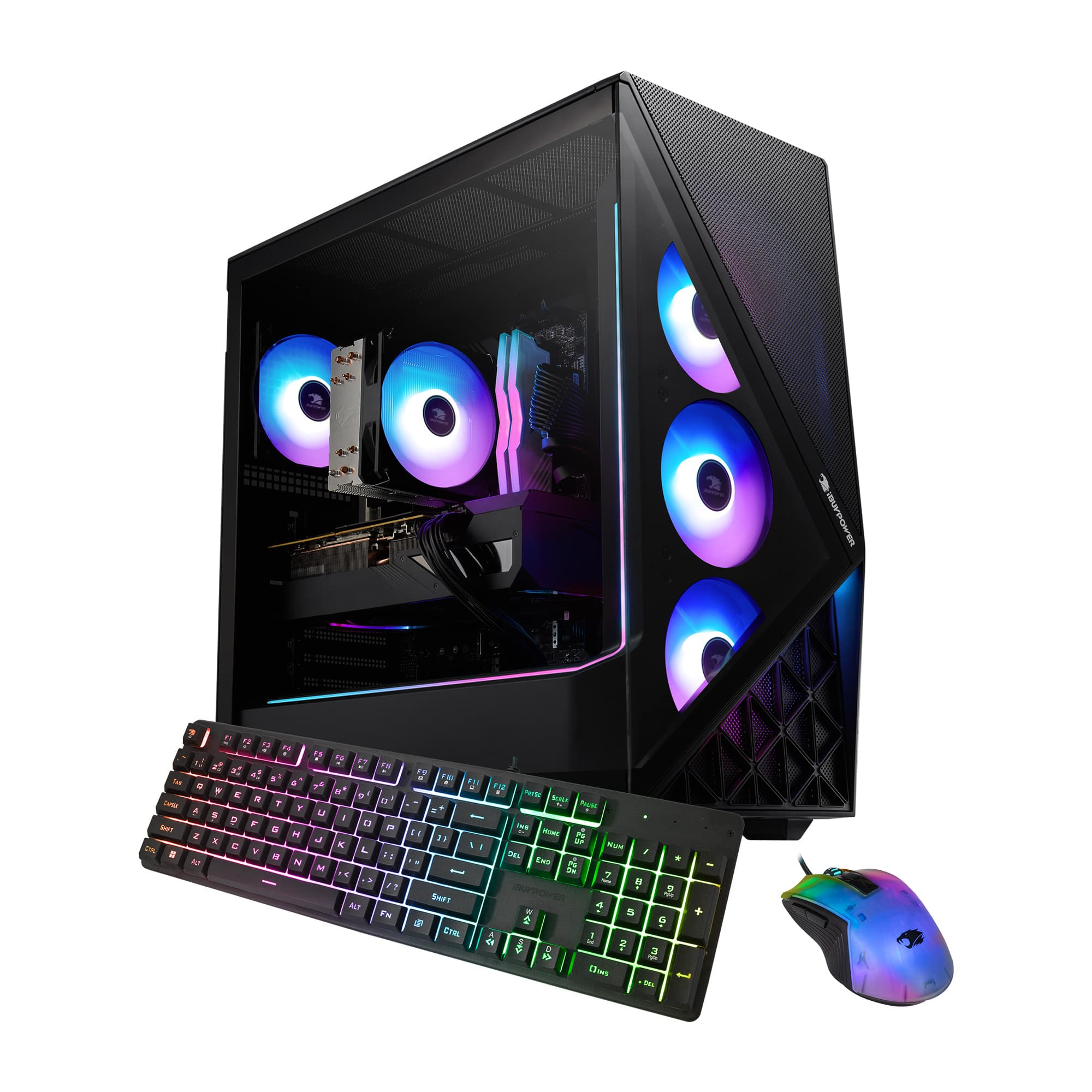 iBUYPOWER - Slate Gaming Desktop PC -Intel Core Ultra 7 265F,NVIDIA GeForce RTX 5060Ti 16GB,32GB DDR5 RGB,2TB SSD - Black pr…