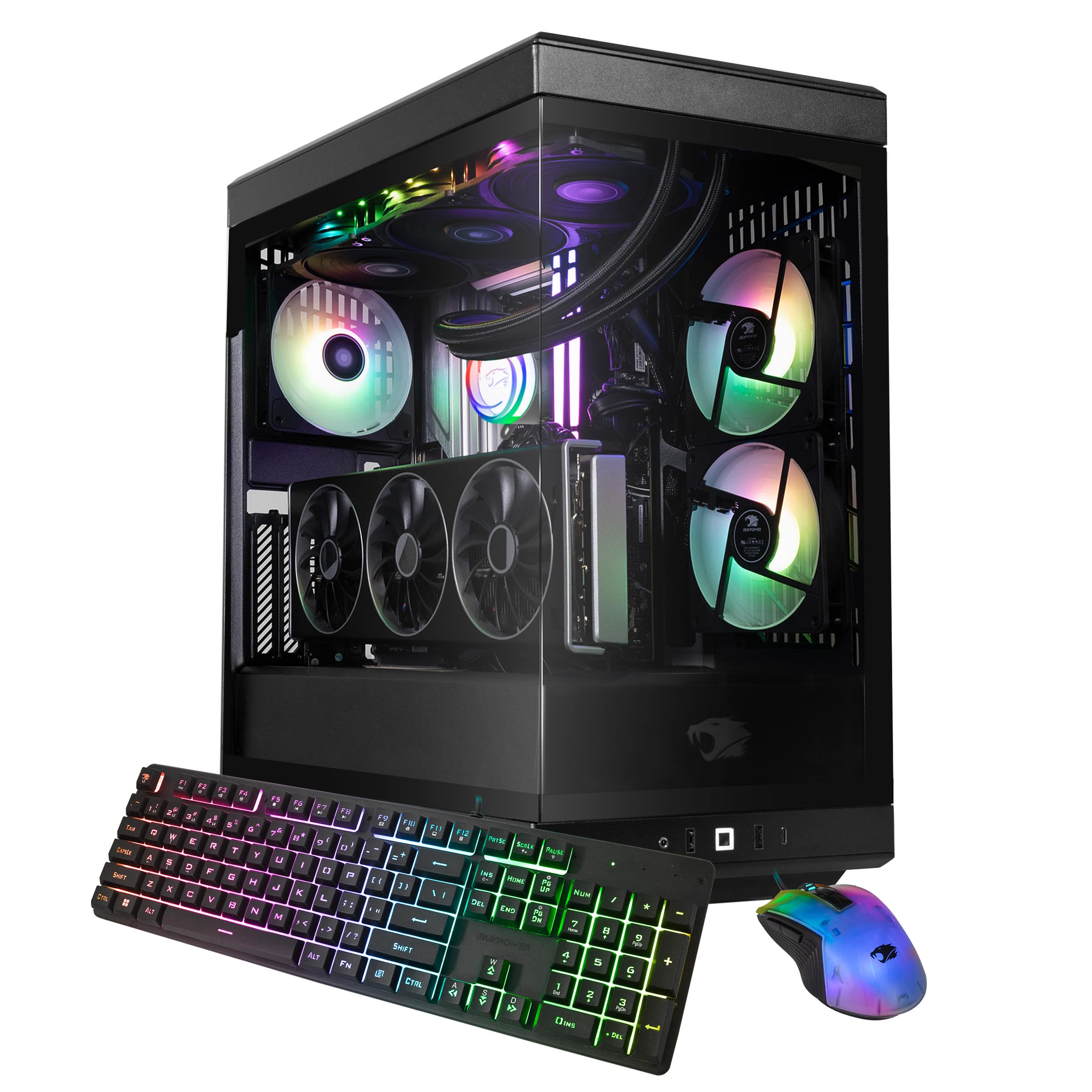 iBUYPOWER - Y40 PRO Gaming Desktop PC - AMD Ryzen 7 9800X3D, AMD Radeon RX 9070XT 16GB, 32GB DDR5 RGB,2TB NVMe - Black produ…