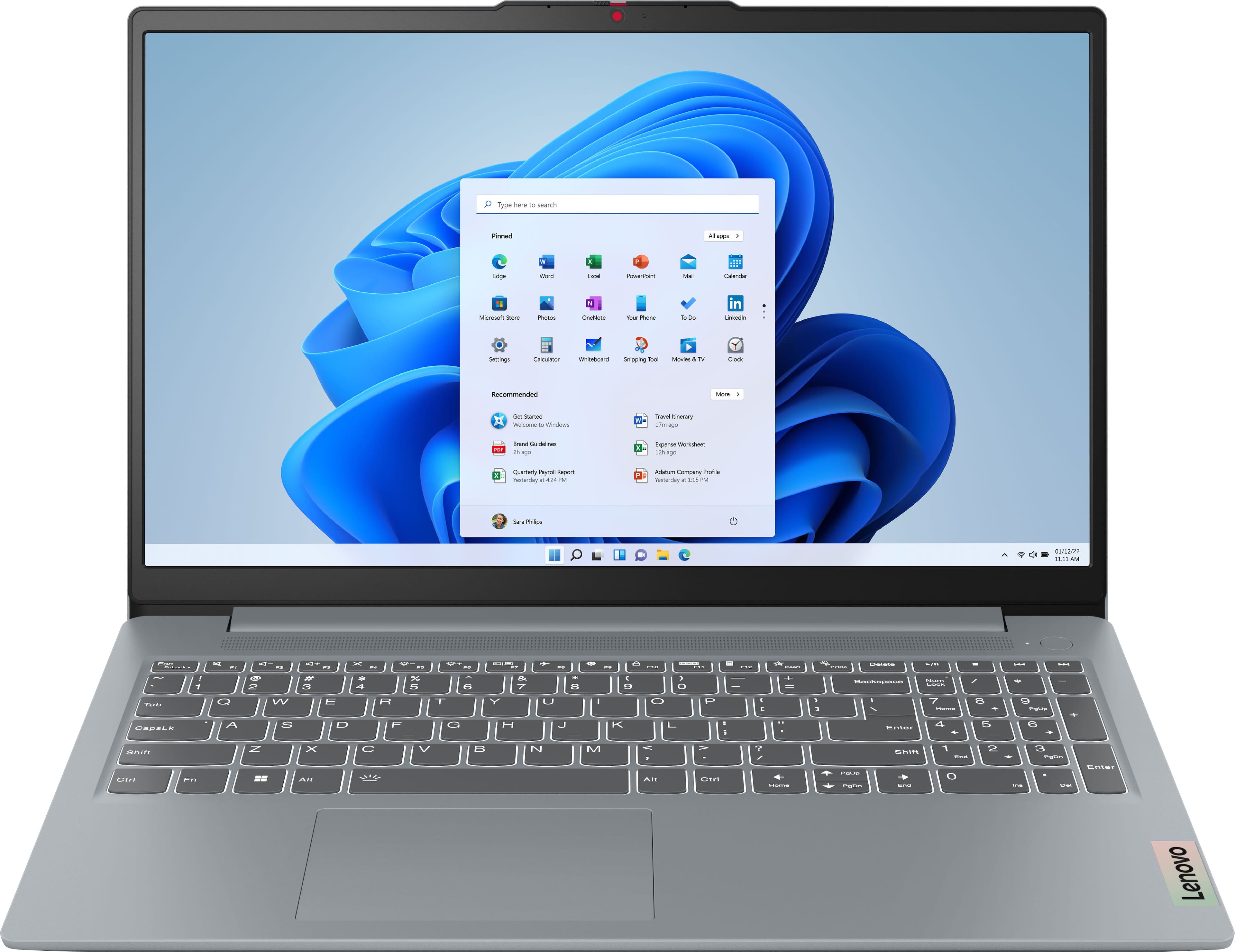 Lenovo - IdeaPad Slim 3i 15.6" Full HD Laptop - Intel Processor N355 2025- 8GB Memory - 128GB UFS - Arctic Grey product image