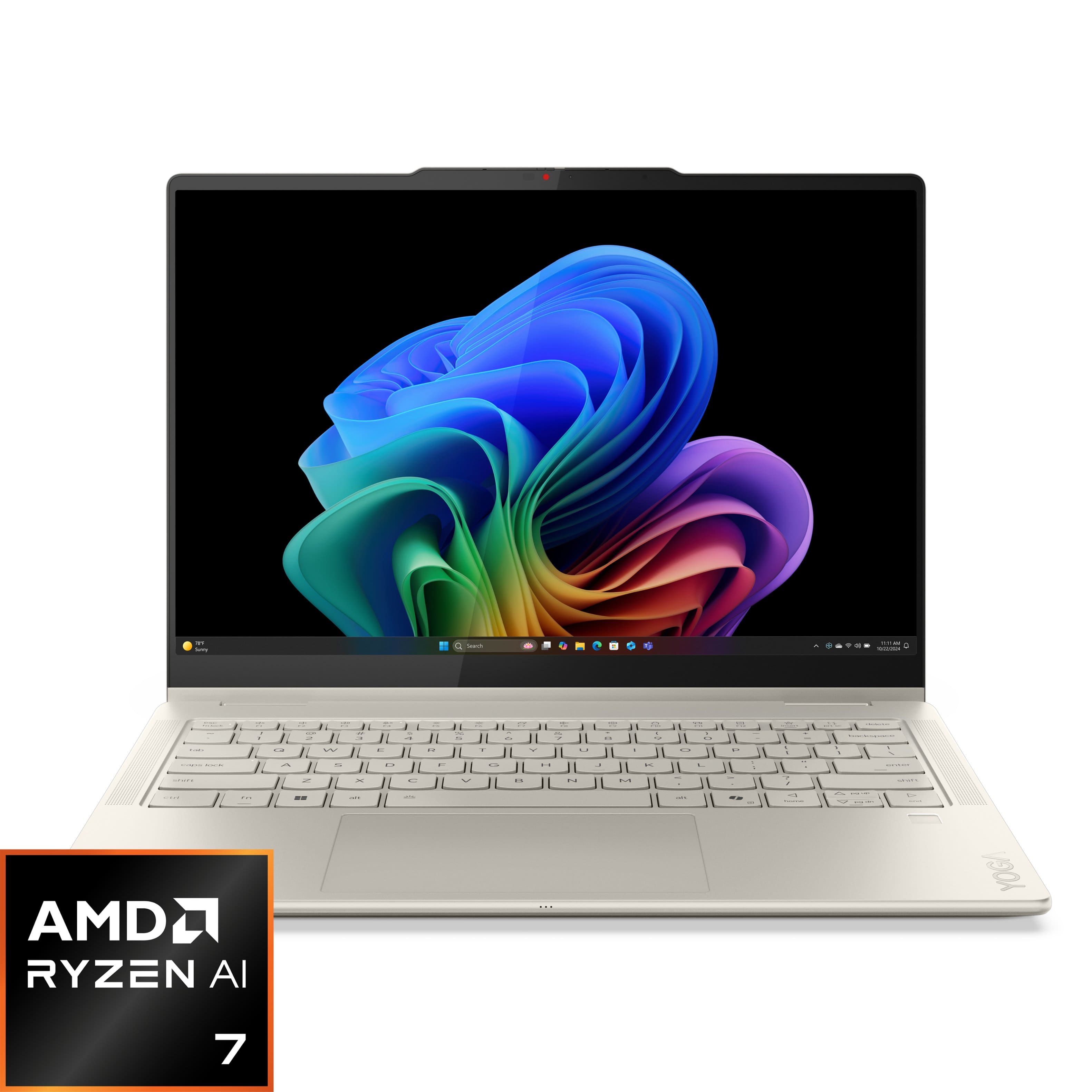 Lenovo - Yoga 7 2-in-1 - Copilot+ PC - 14" 2K OLED Touchscreen Laptop - AMD Ryzen AI 7 350 2025- 16GB Memory - 1TB SSD - Sea…