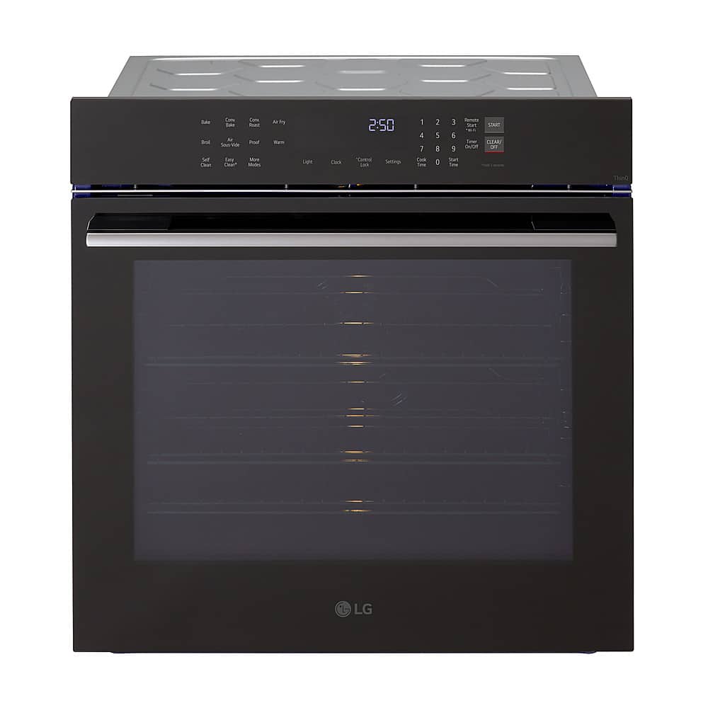 LG - 24" Built-In Smart Single Electric True Convection Wall Oven with Air Fry - Black product image