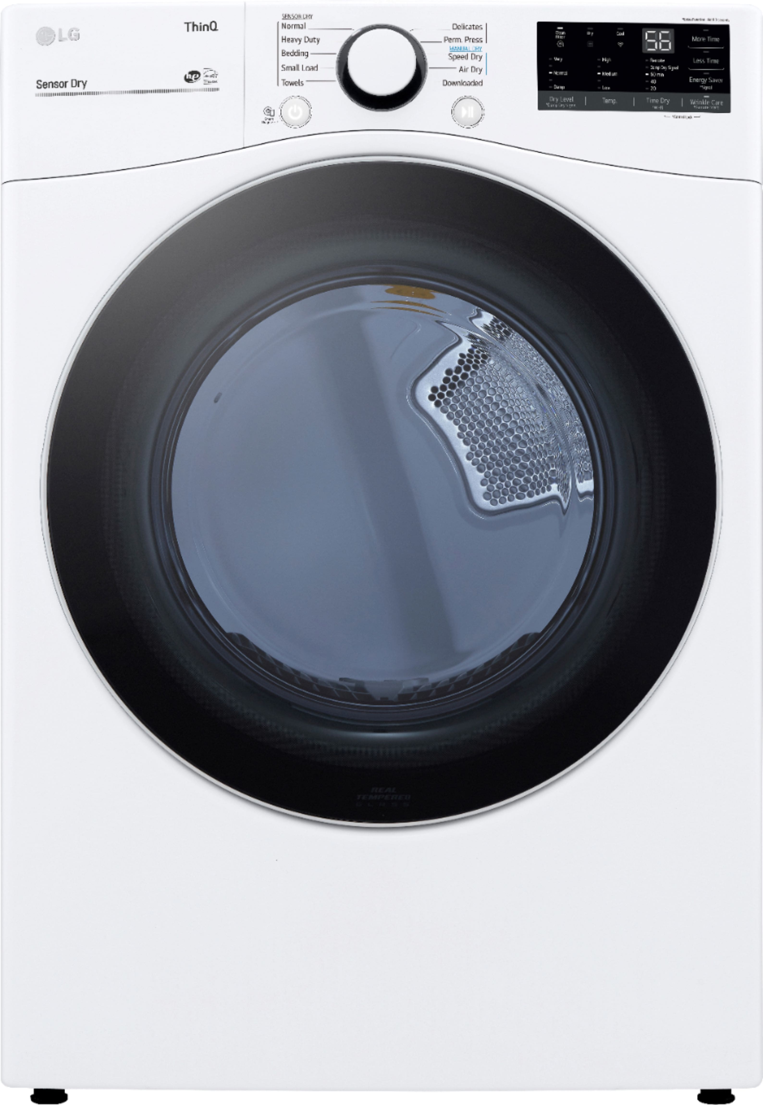 LG - 7.4 Cu. Ft. Stackable Smart Electric Dryer with Built-In Intelligence - White product image