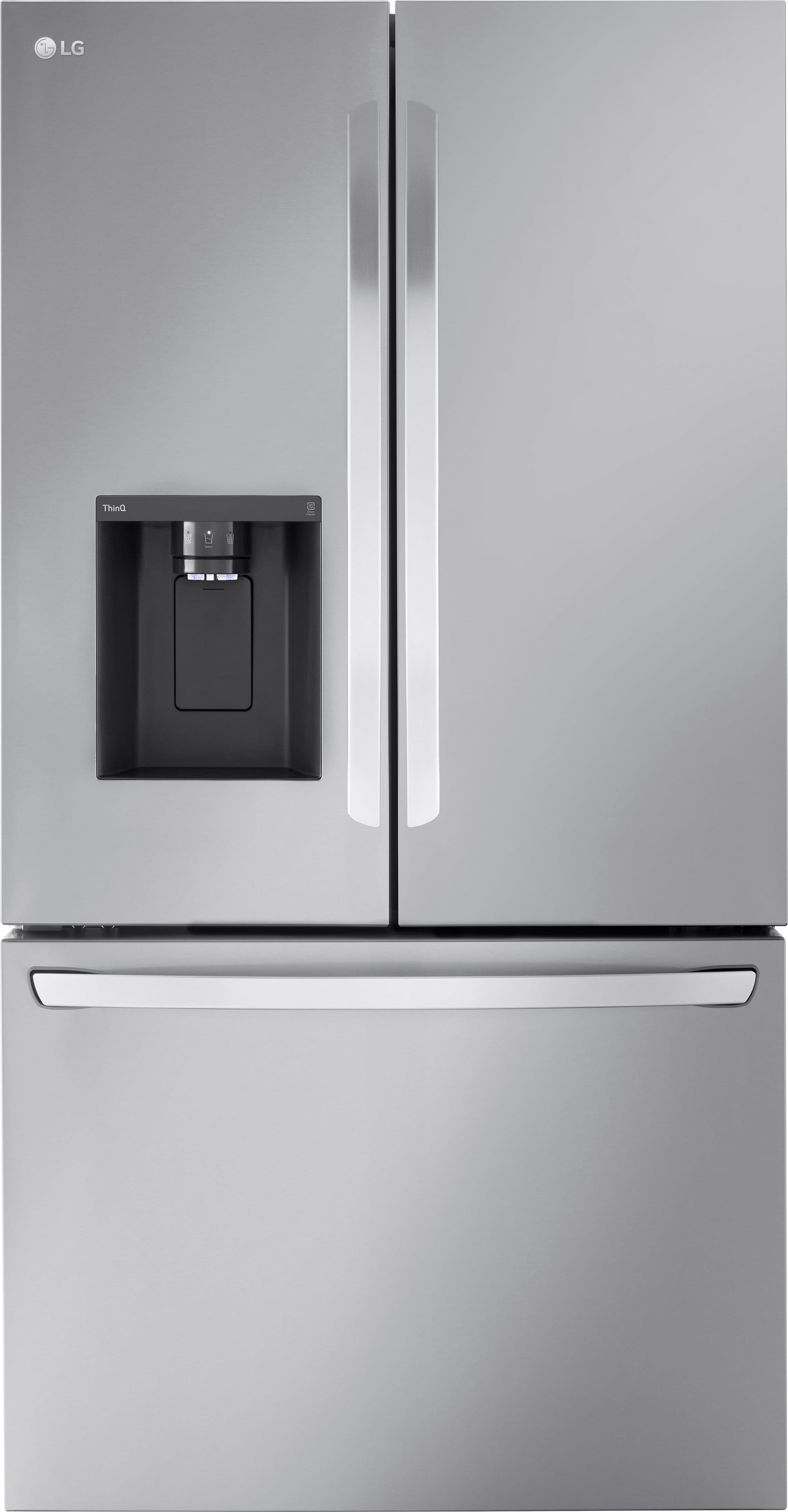 LG - Counter-Depth MAX 25.5 Cu. Ft. French Door Smart Refrigerator with Dual Ice - Stainless Steel product image