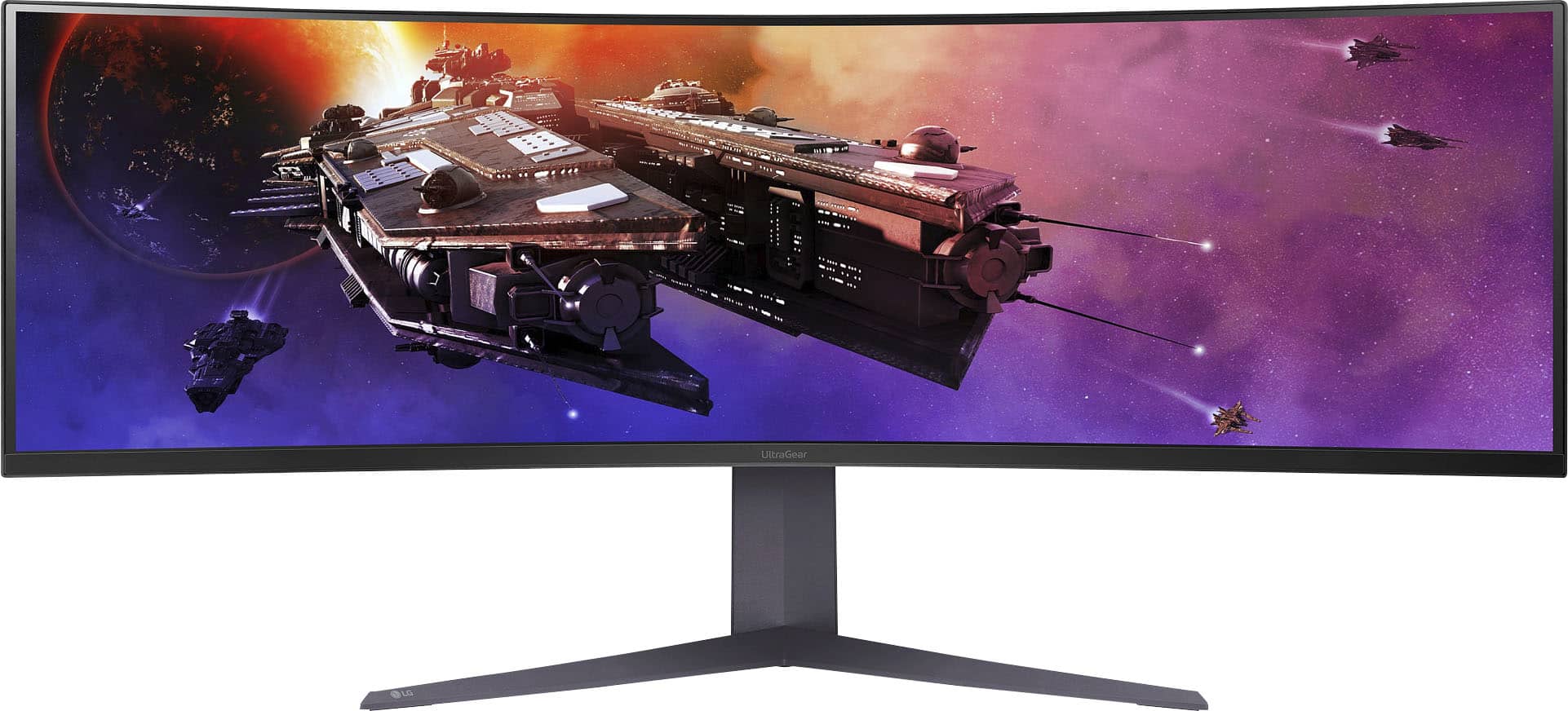 LG - UltraGear 45” Curved QHD 200Hz 1-ms FreeSync Premium Gaming Monitor with HDR (Display Port, HDMI, USB Type-C) - Black p…